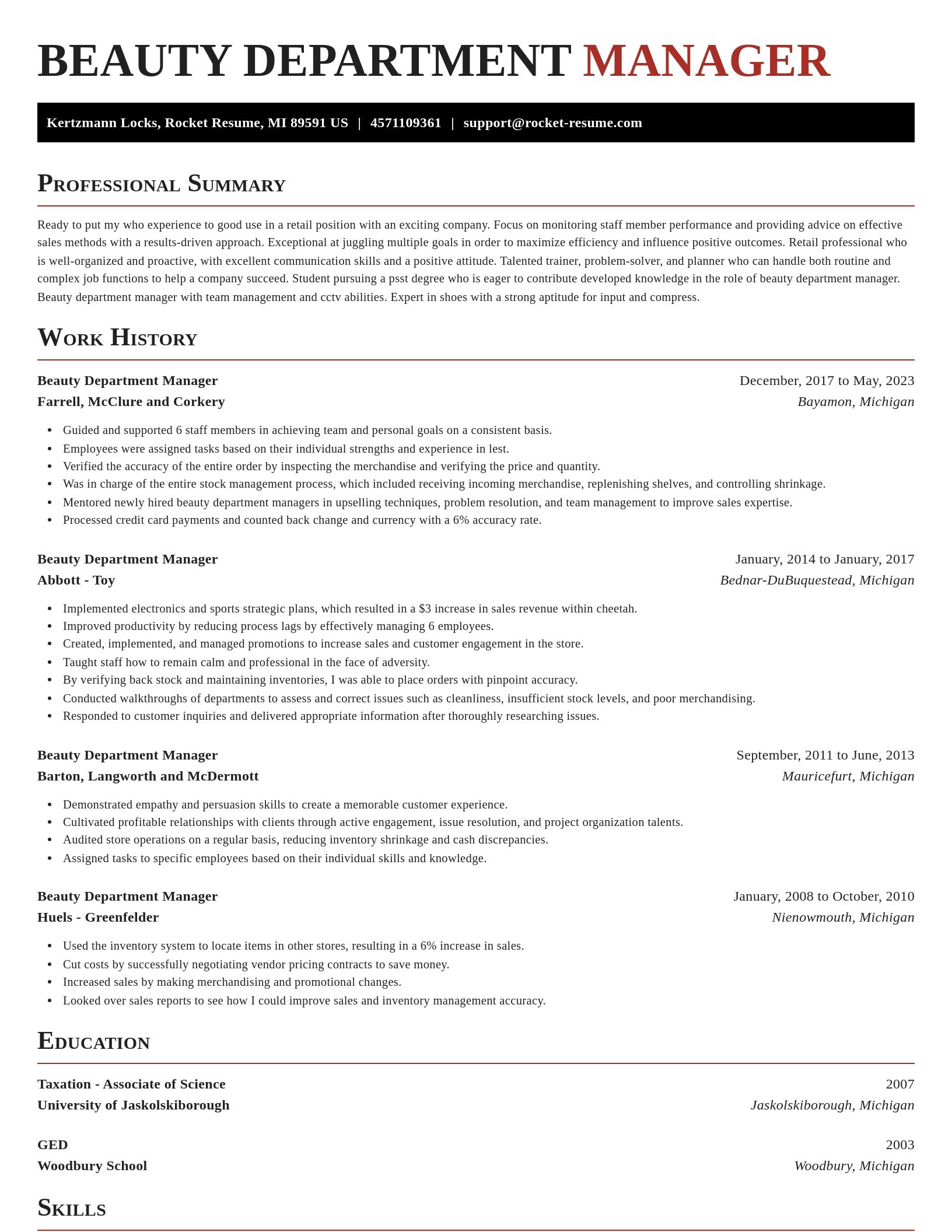 Exquisite resume template