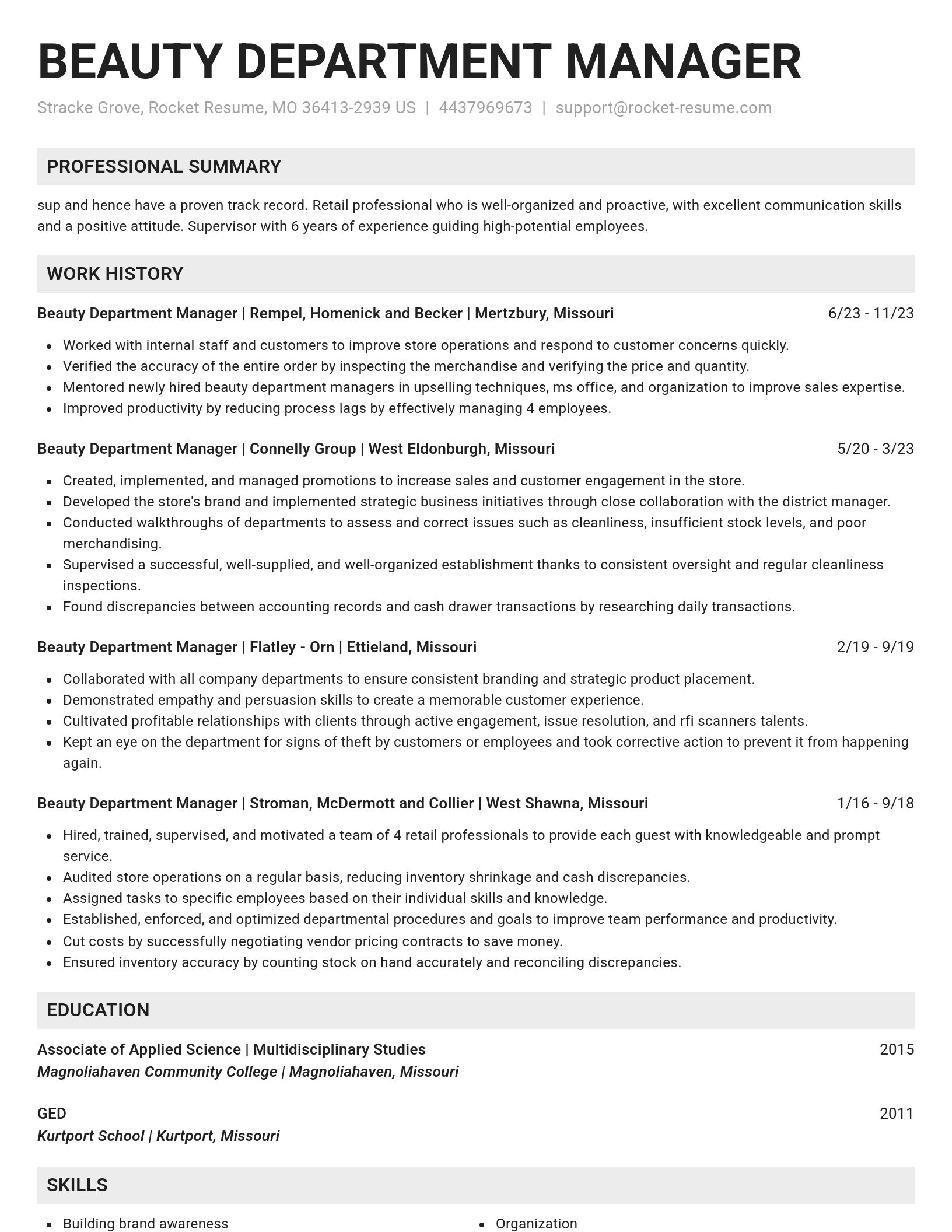 Genius resume template