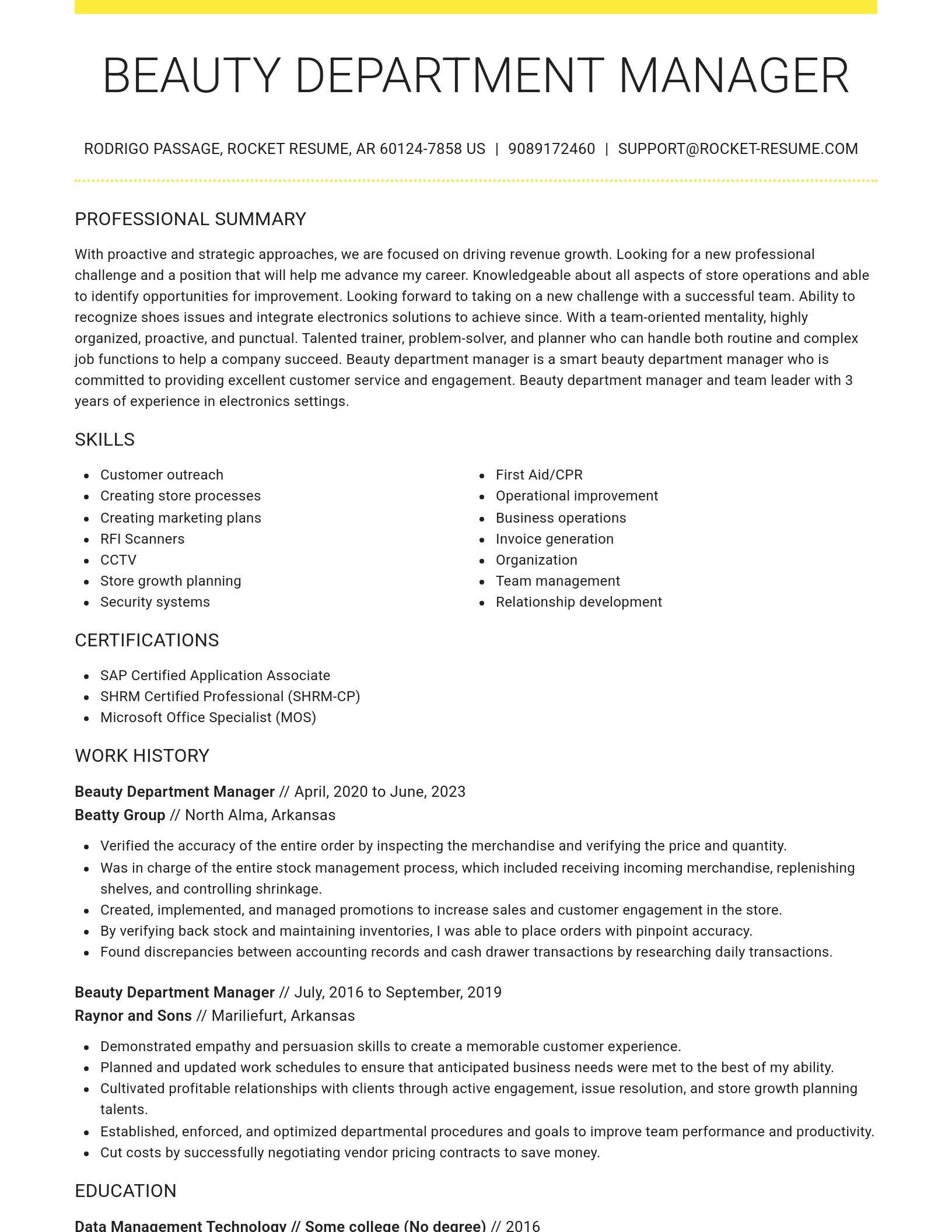 Grand resume template