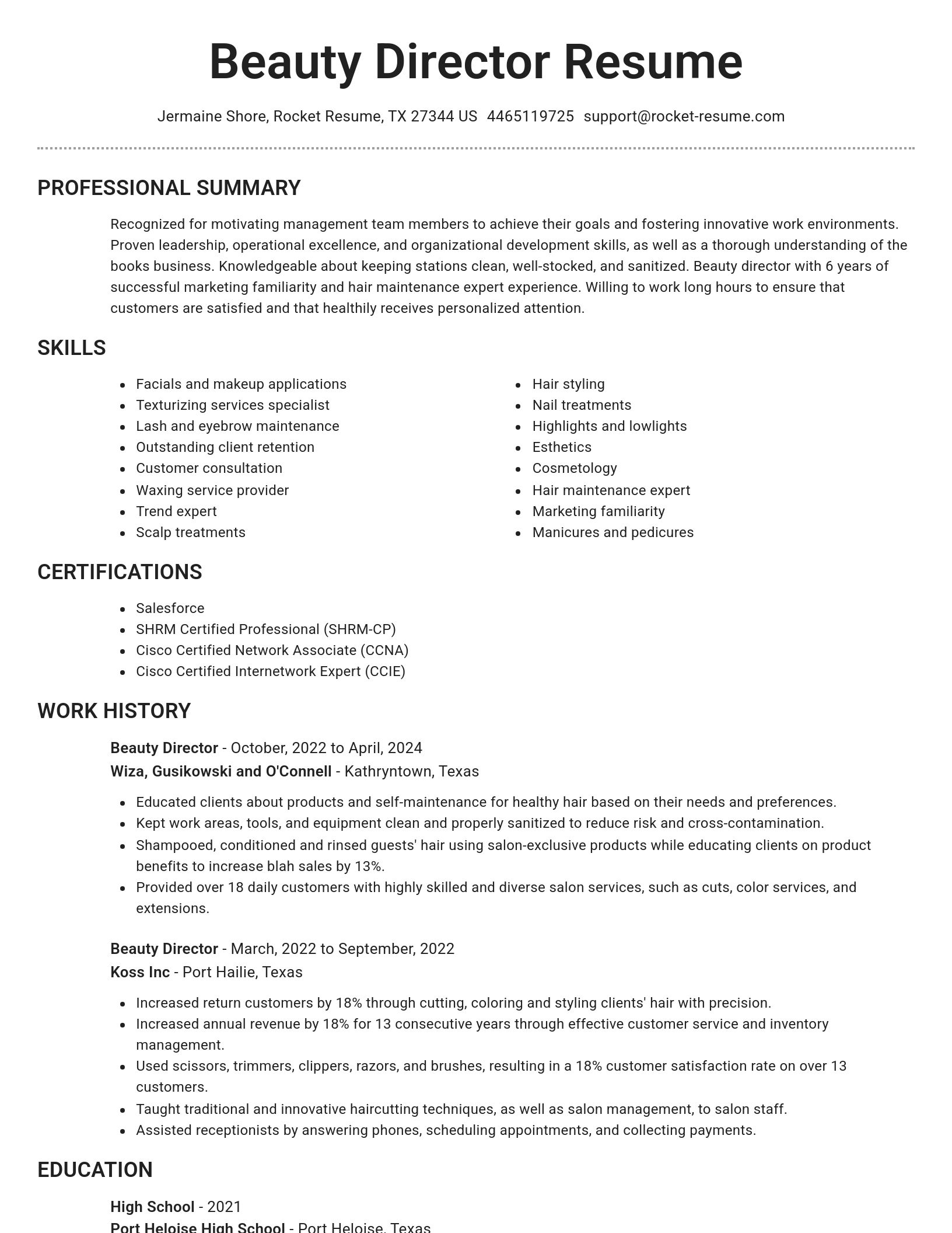 Brilliant resume template