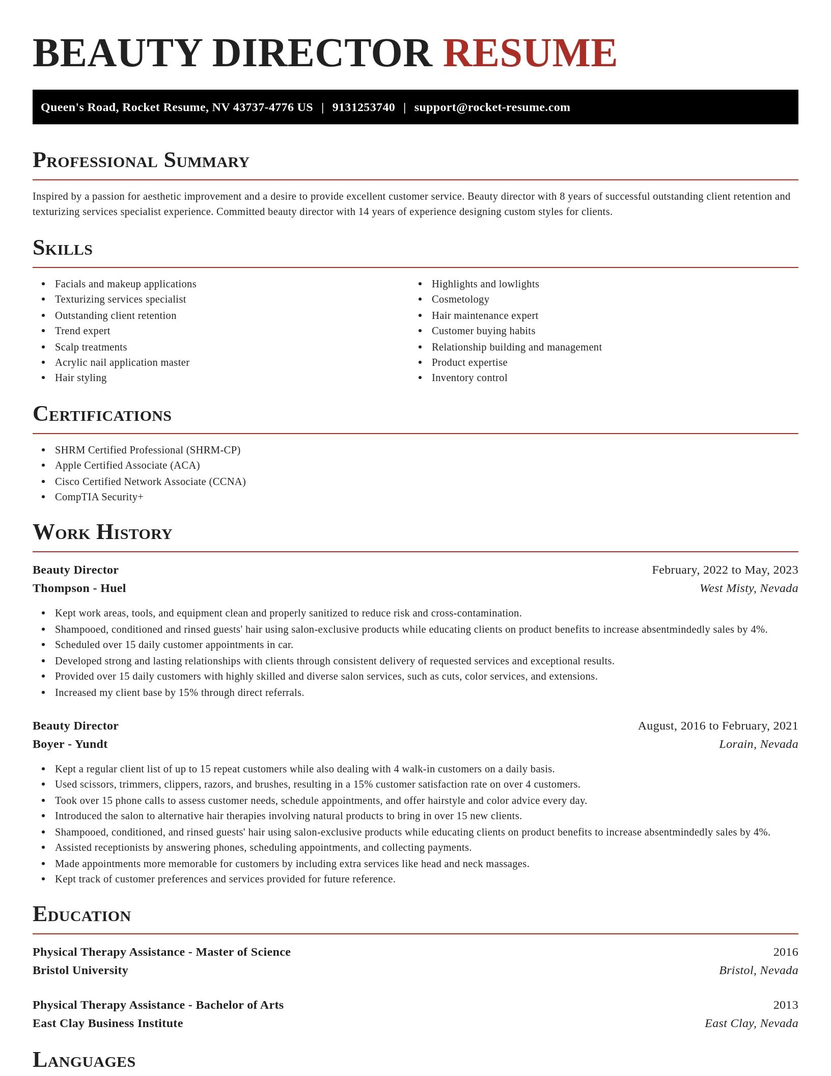 Exquisite resume template