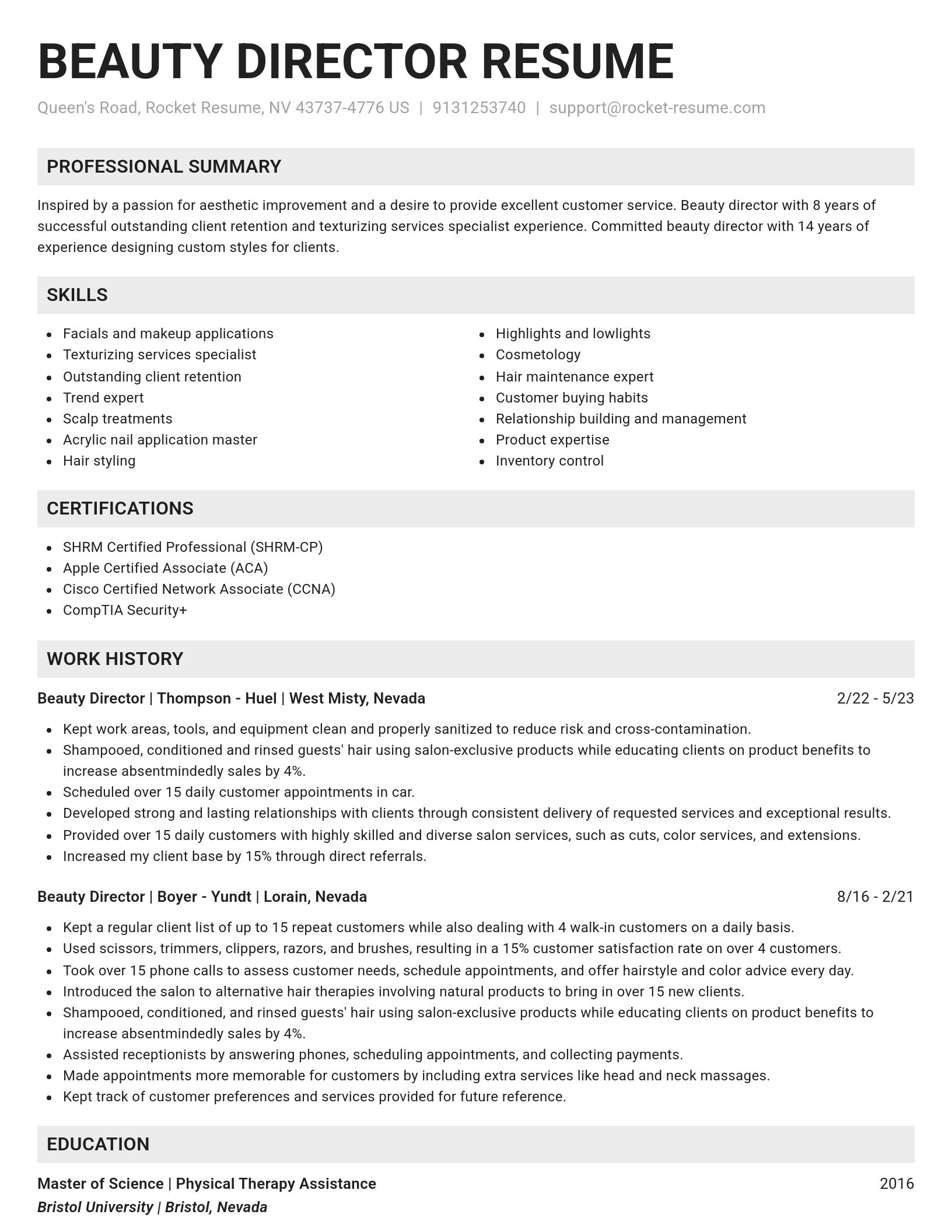 Genius resume template