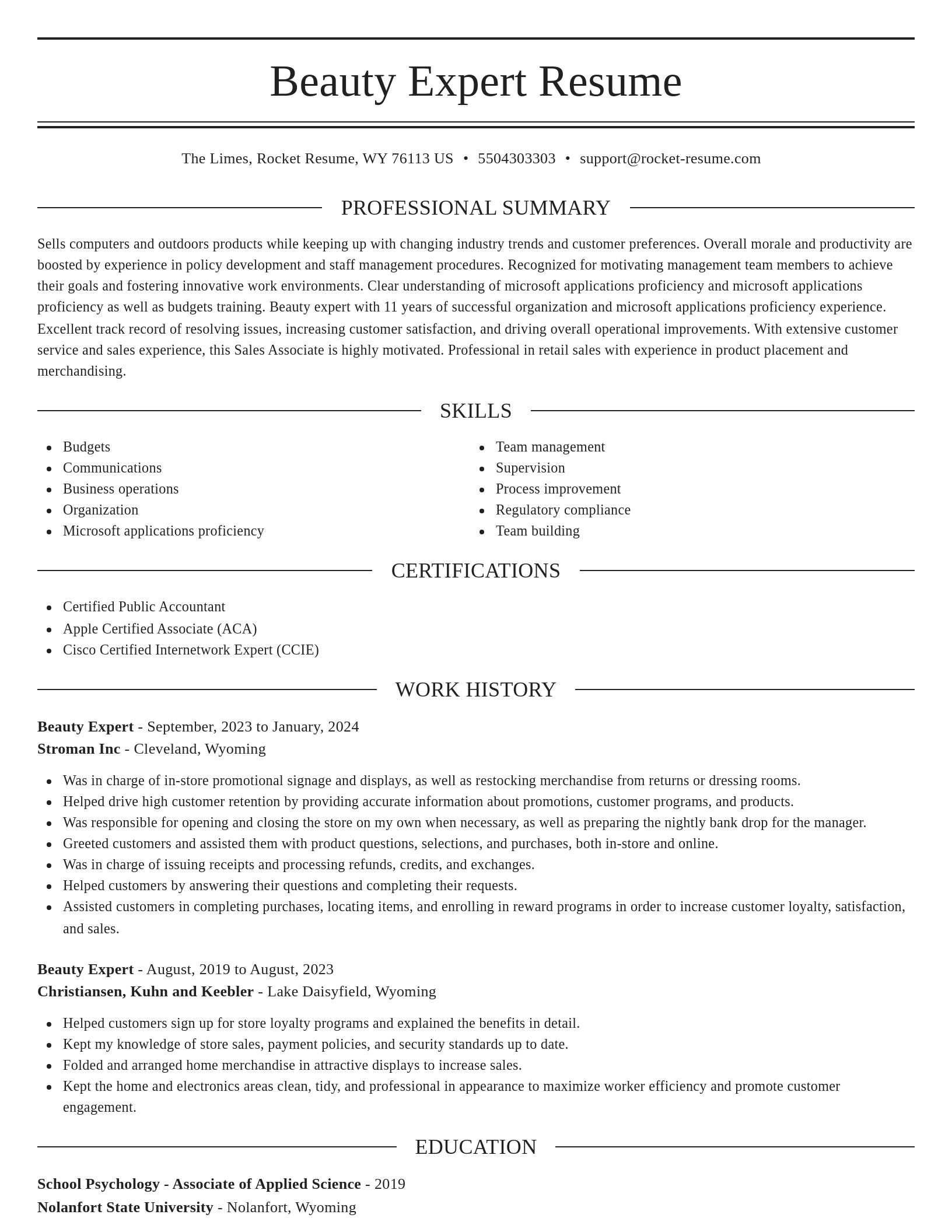 Elegant resume template