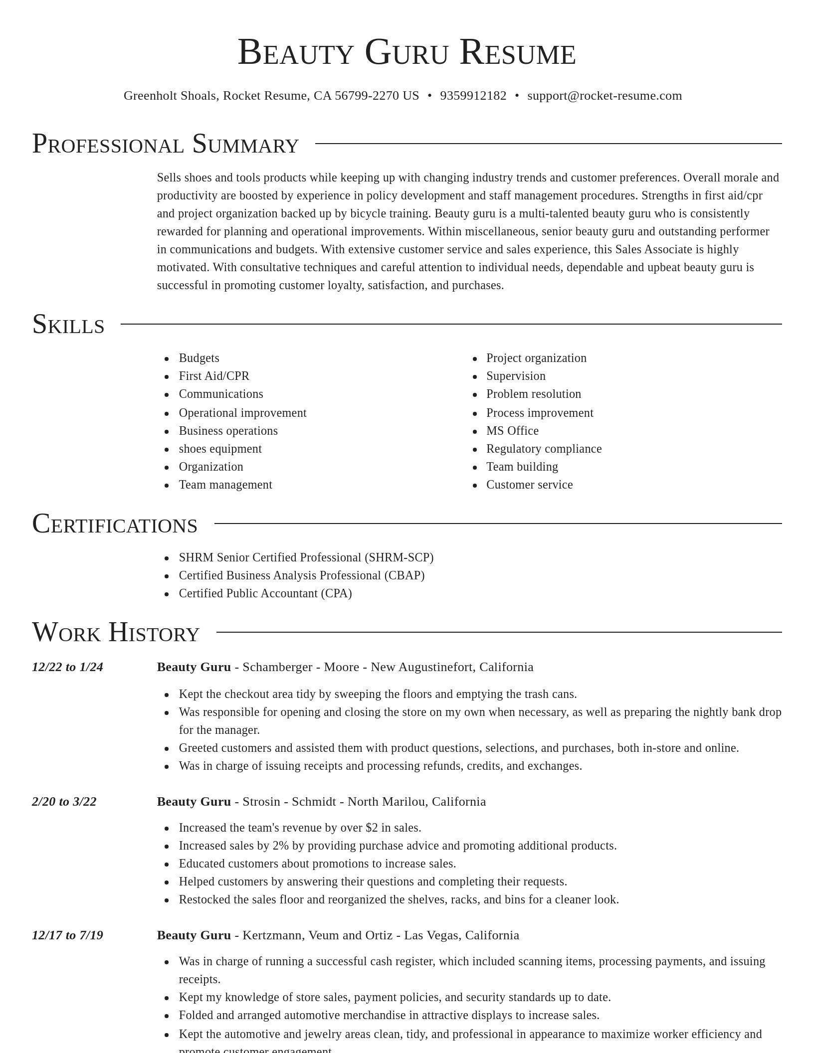 Director resume template