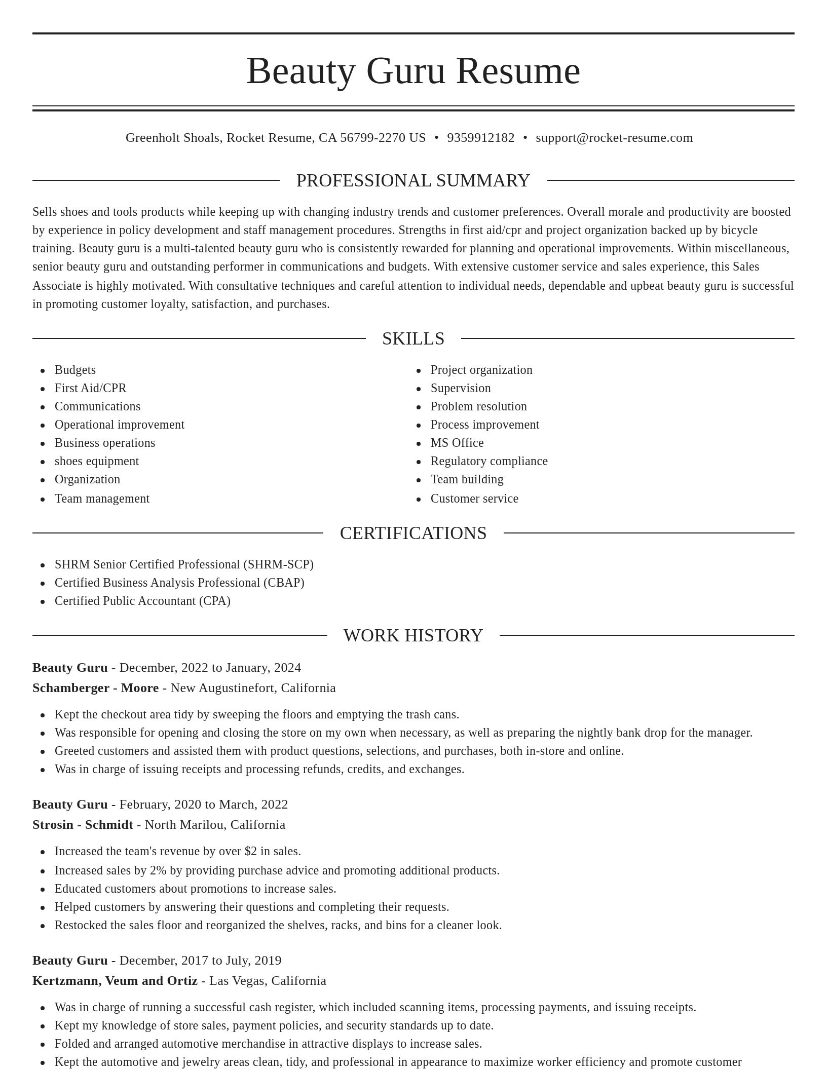 Elegant resume template
