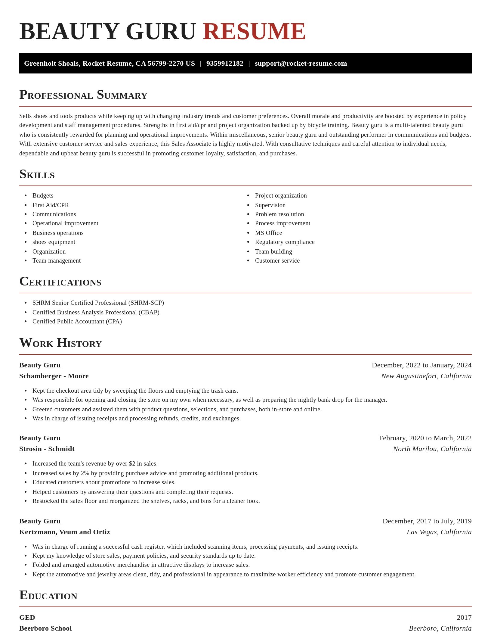 Exquisite resume template