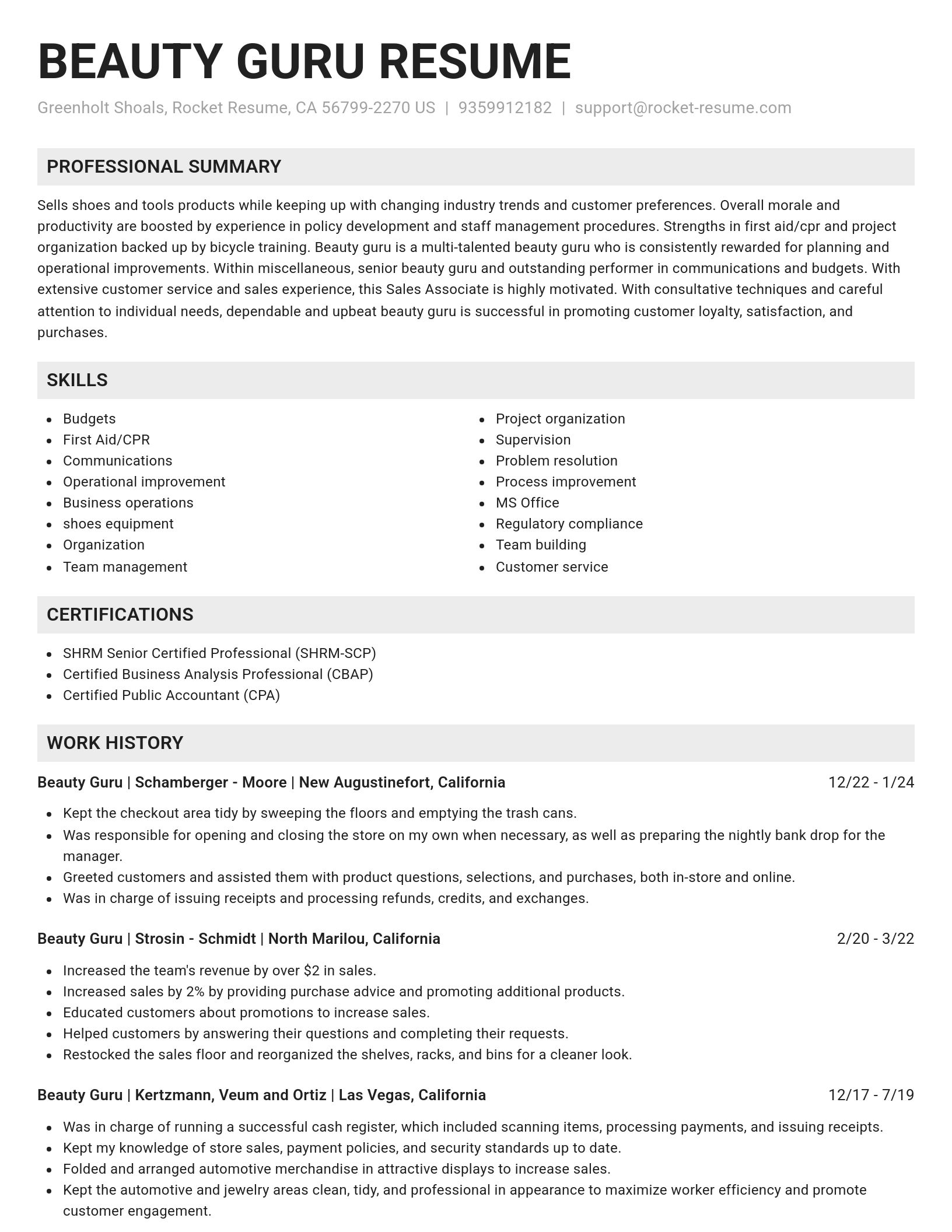 Genius resume template