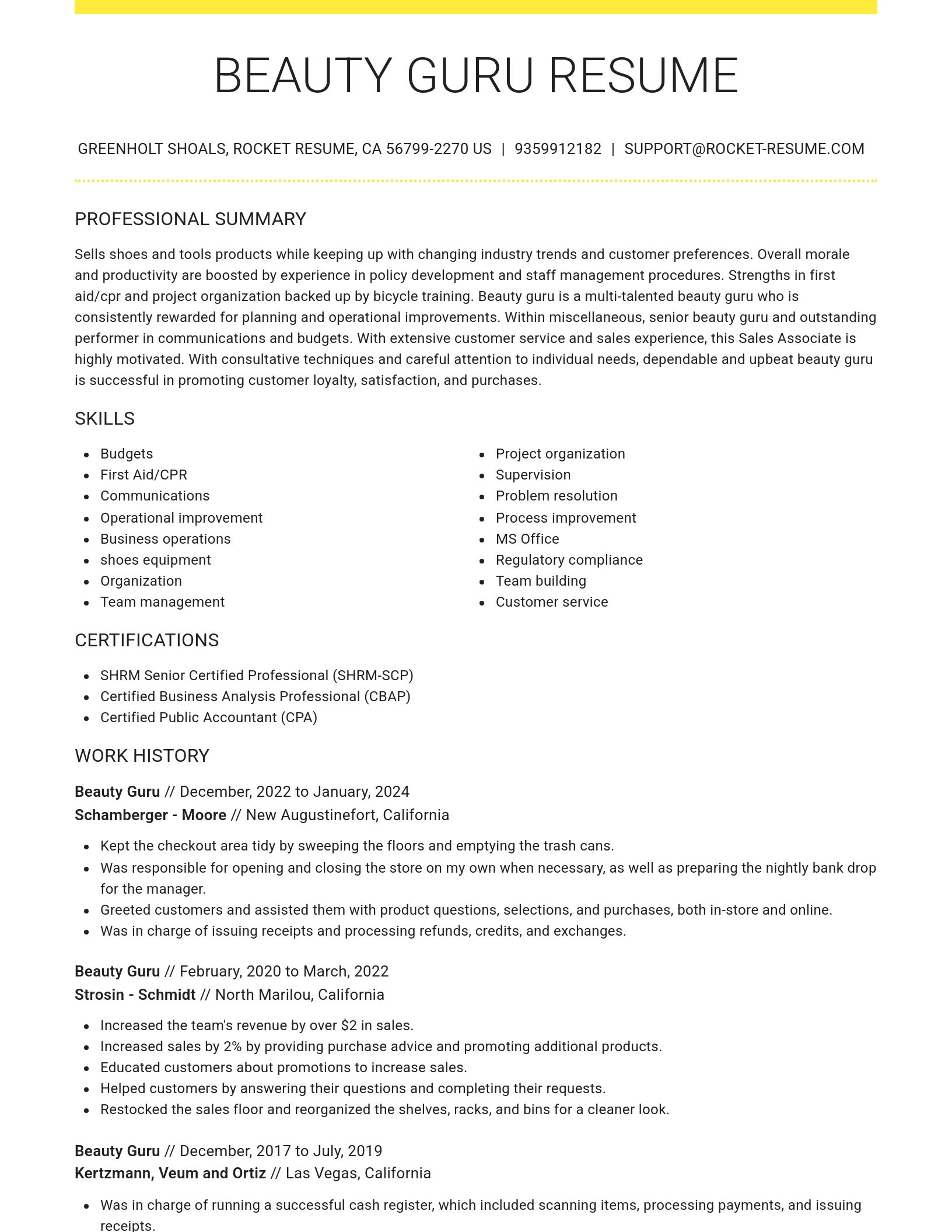 Grand resume template