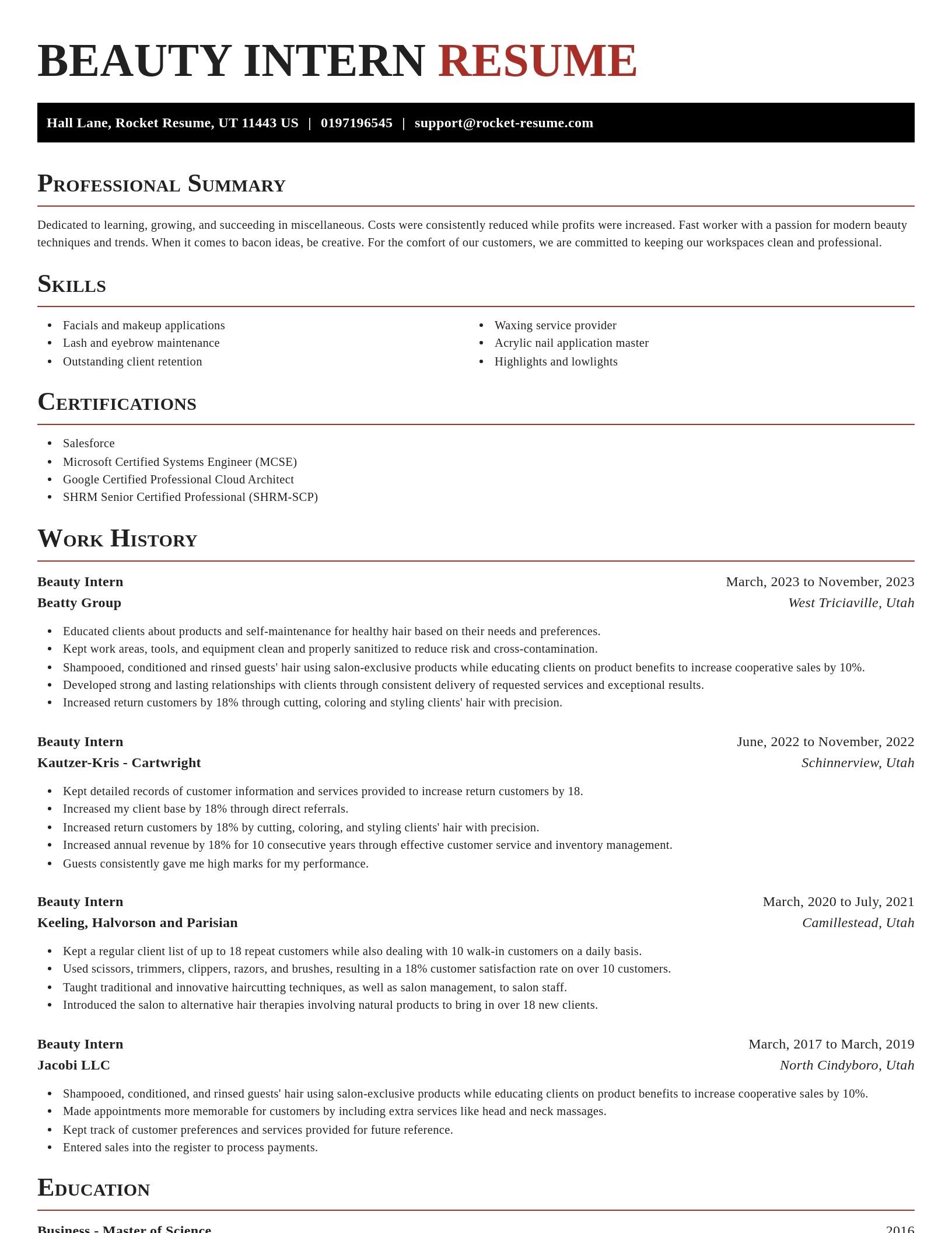 Exquisite resume template
