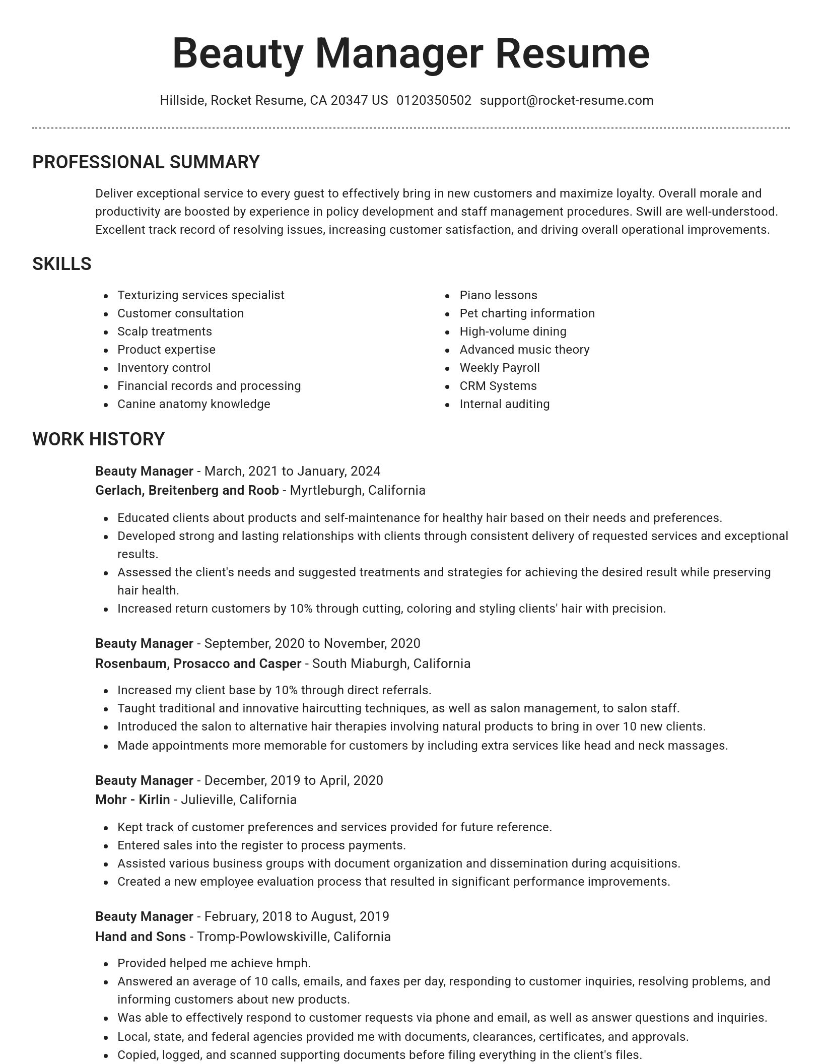 Brilliant resume template