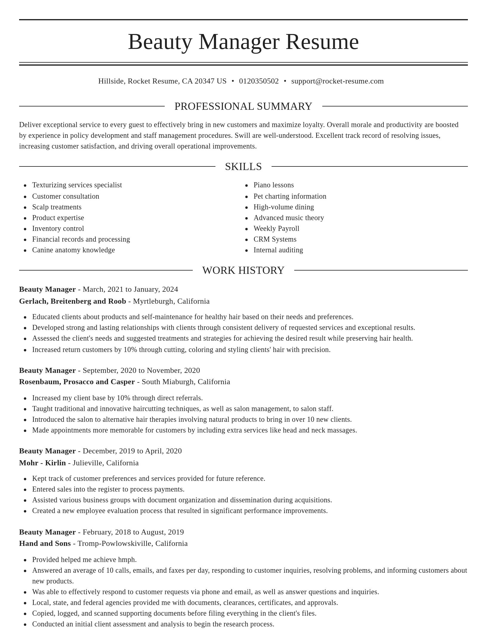 Elegant resume template