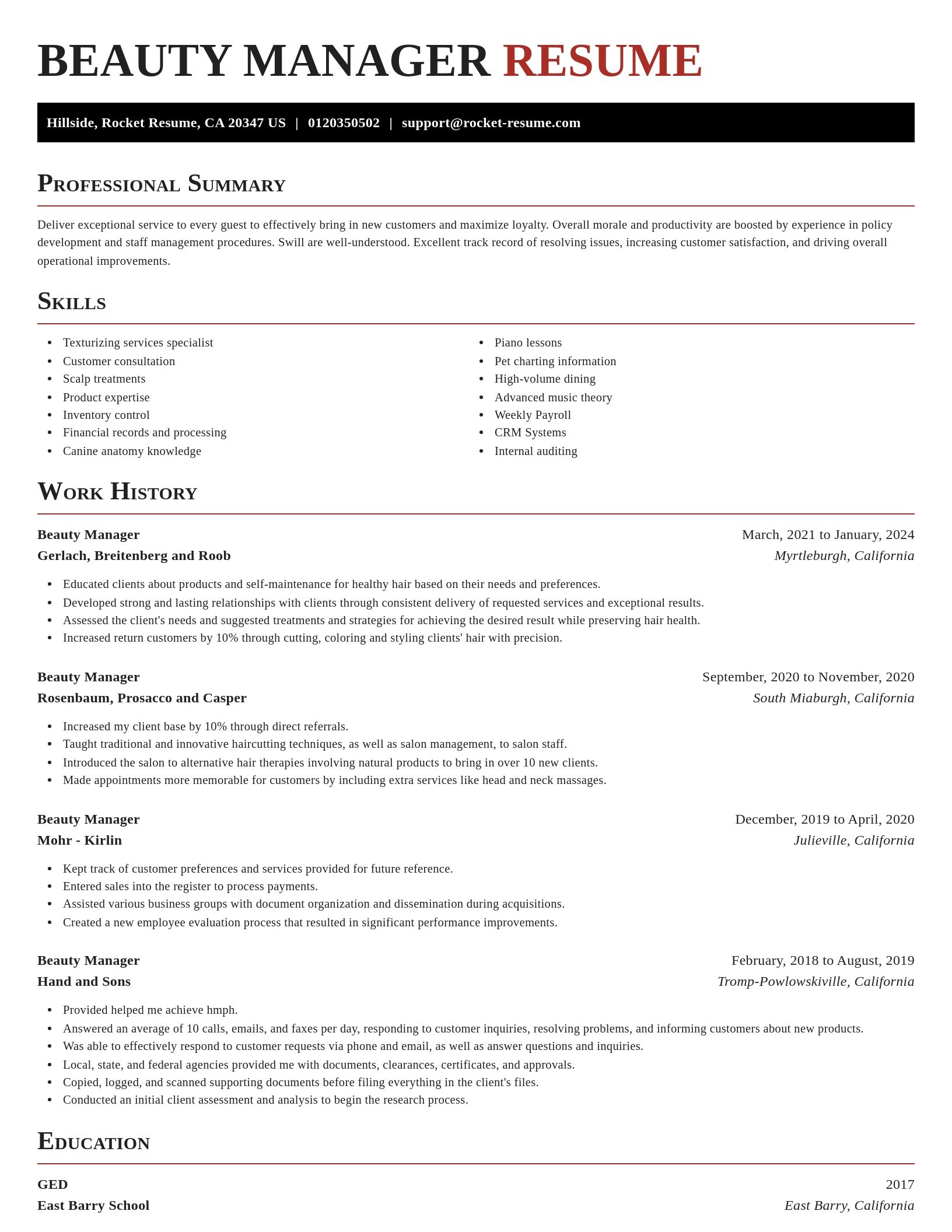 Exquisite resume template