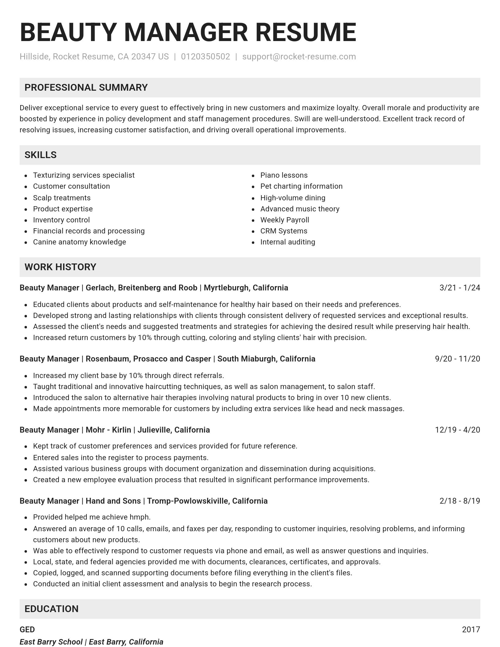 Genius resume template