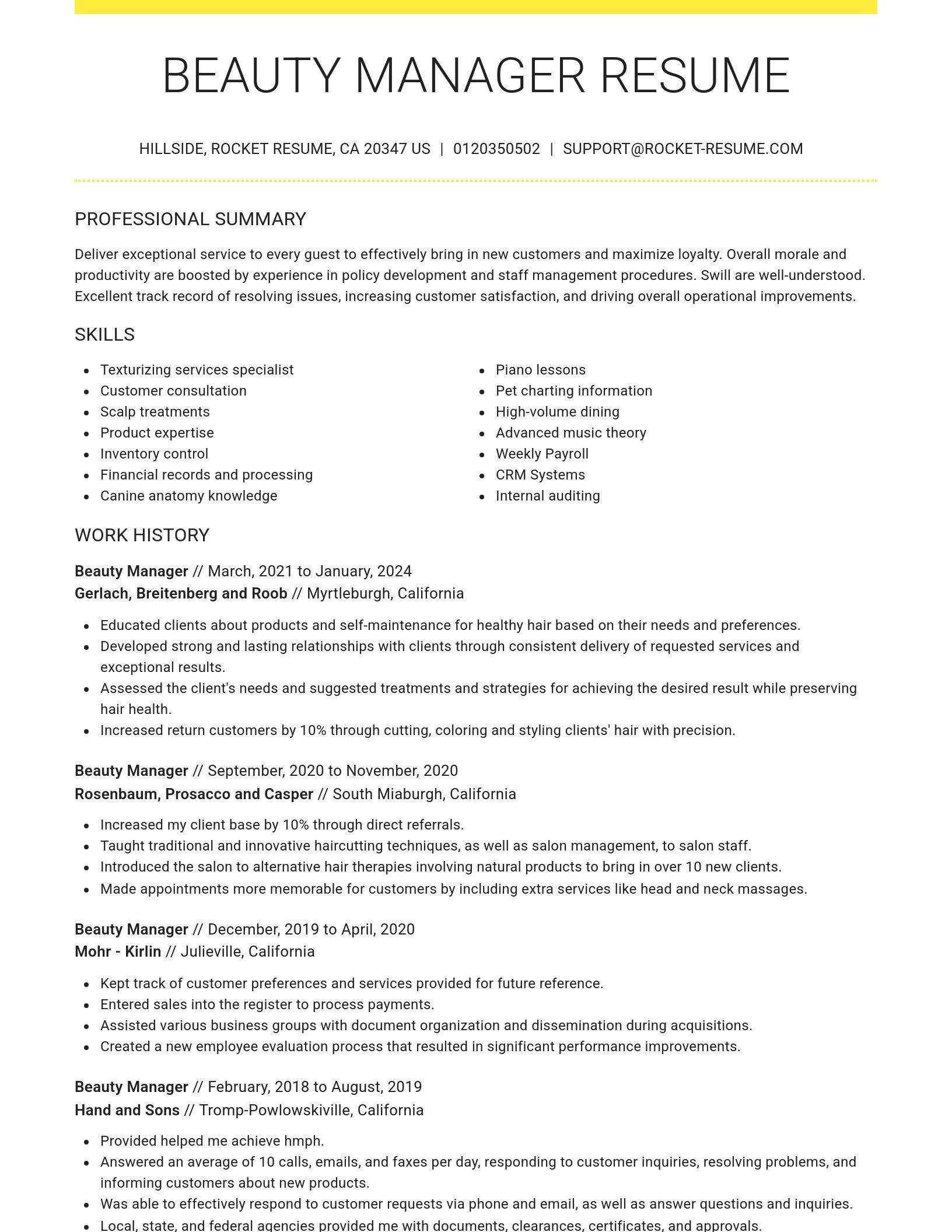 Grand resume template