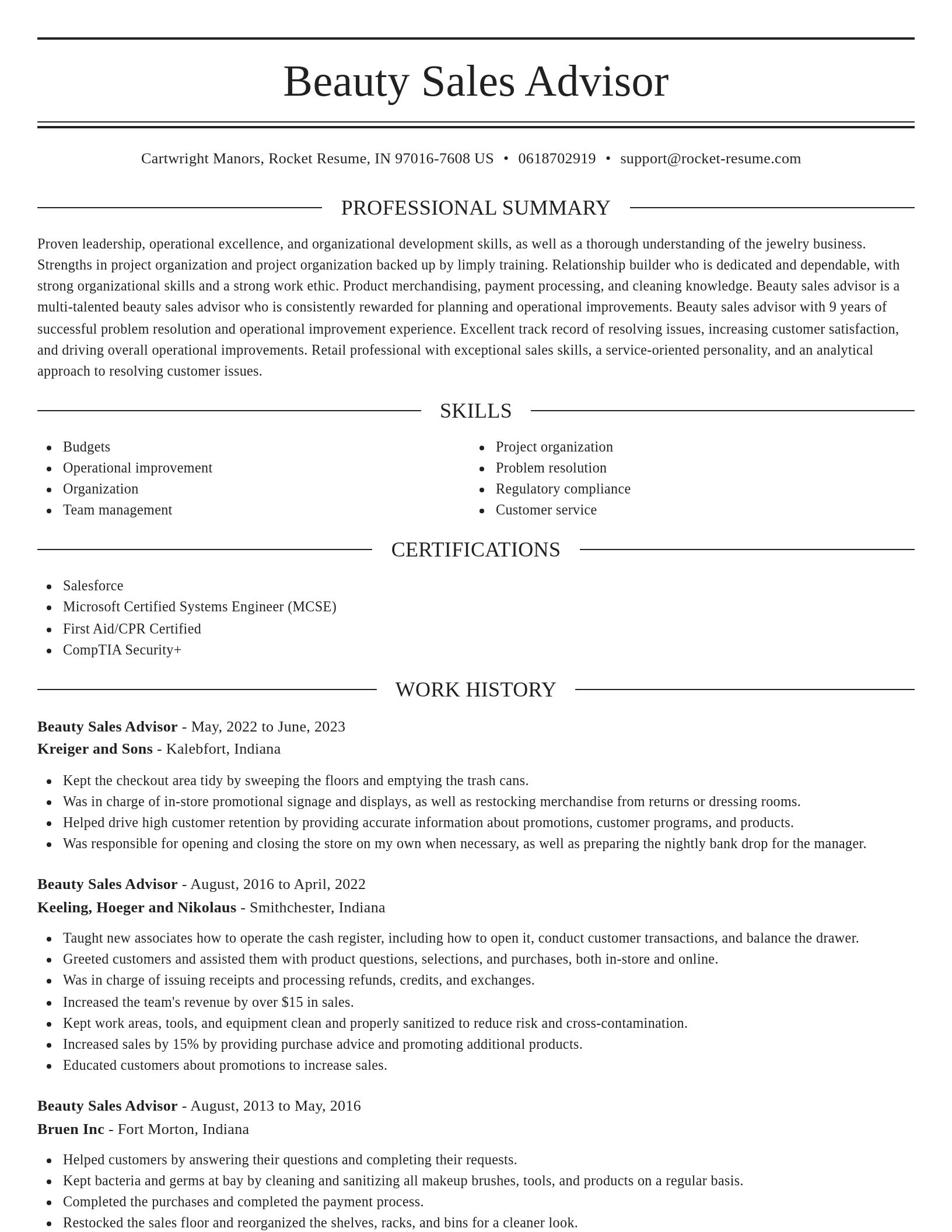 Elegant resume template