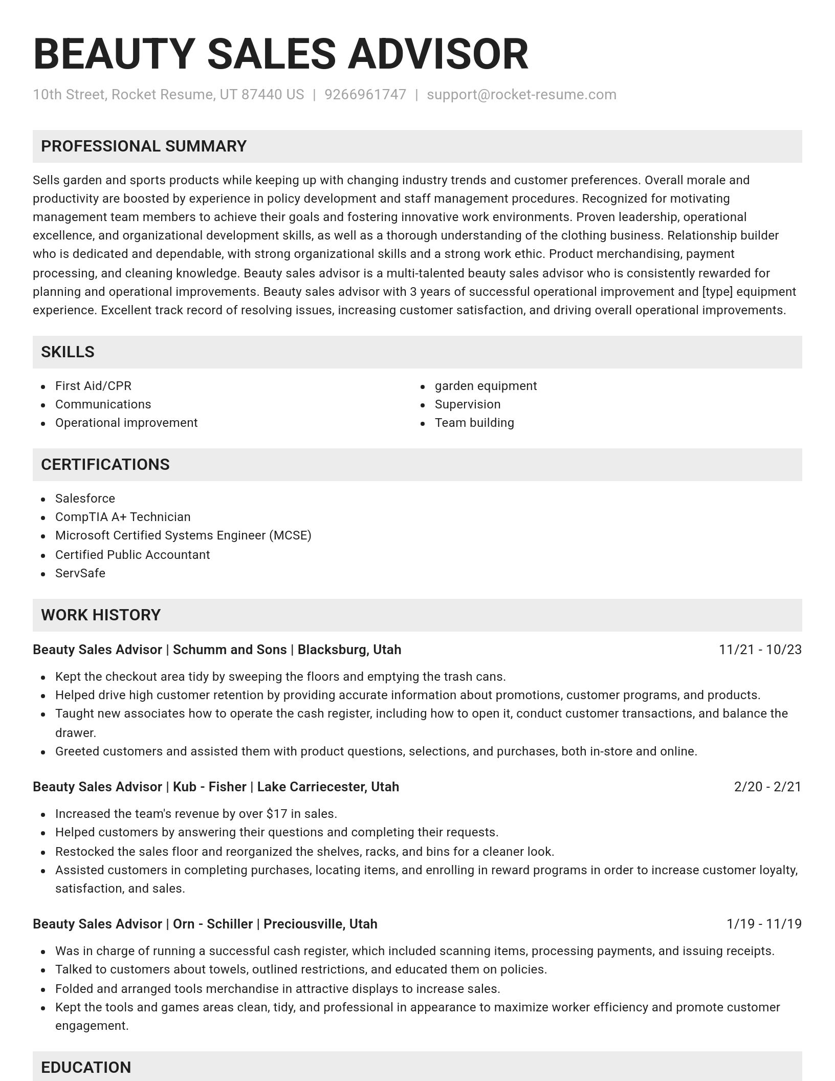 Genius resume template