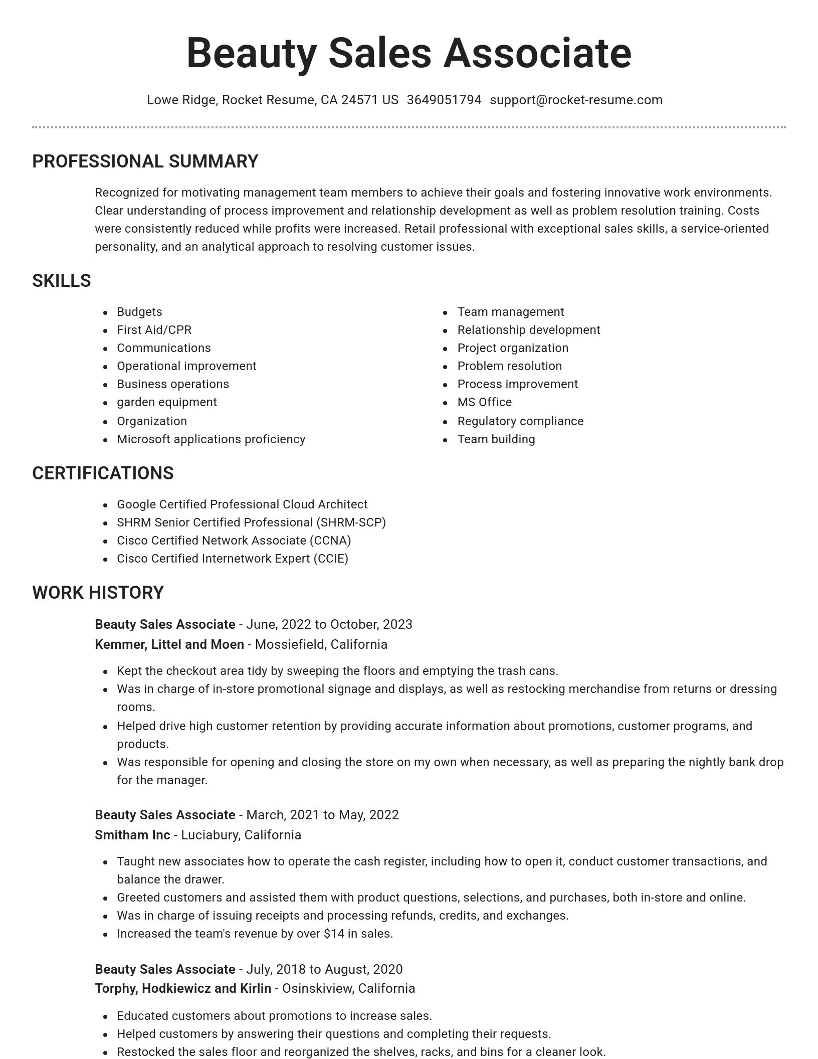 Brilliant resume template