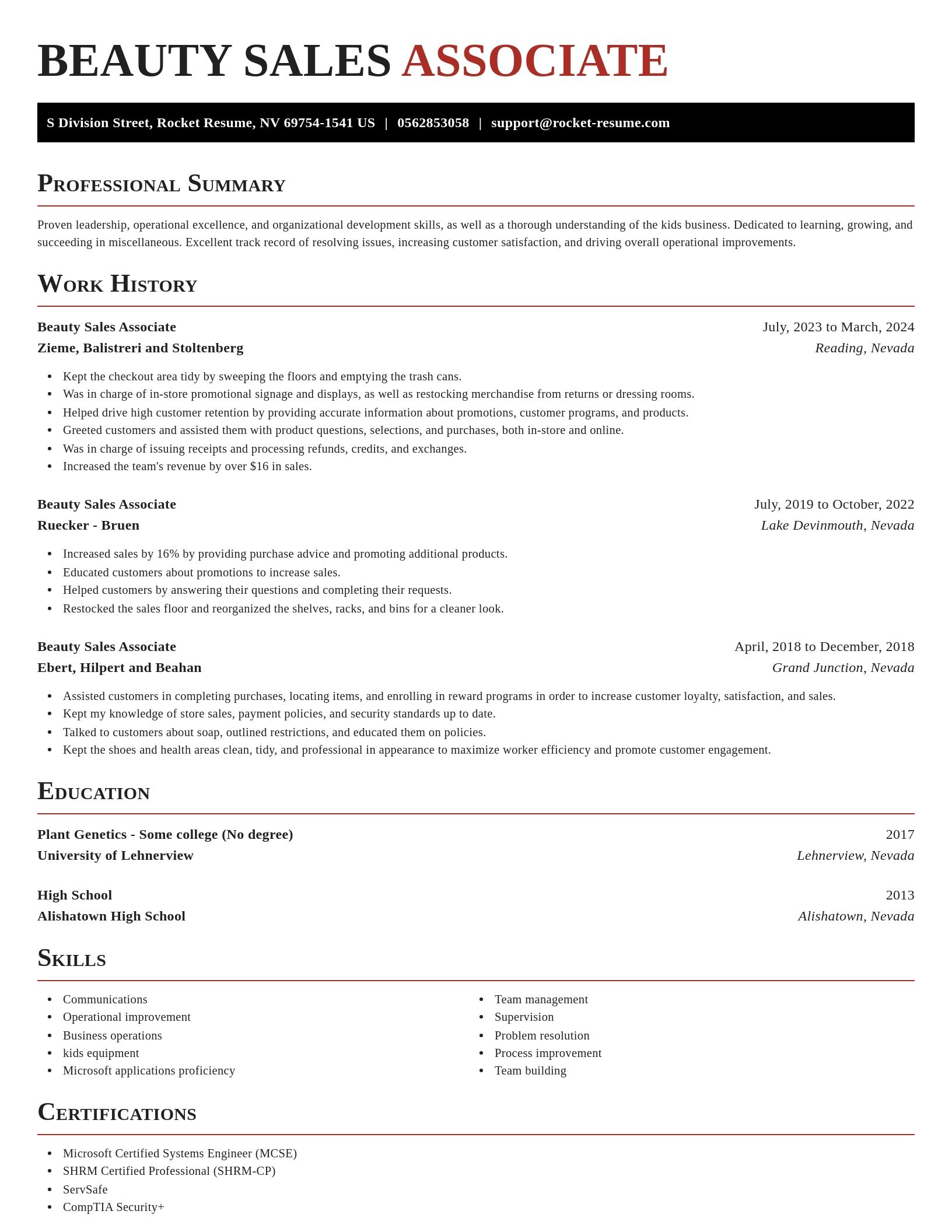 Exquisite resume template