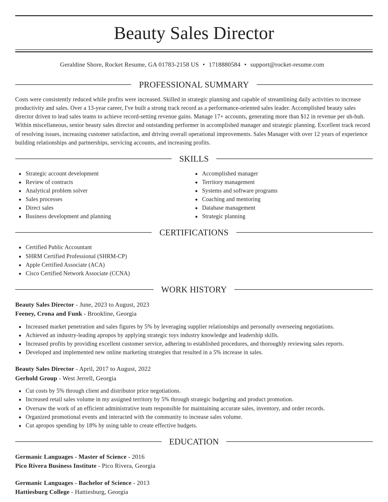 Elegant resume template