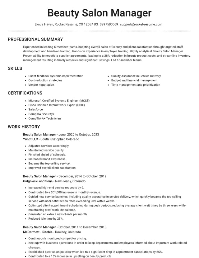 Brilliant resume template