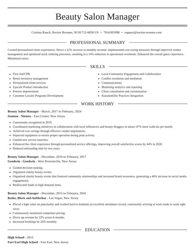 Elegant resume template