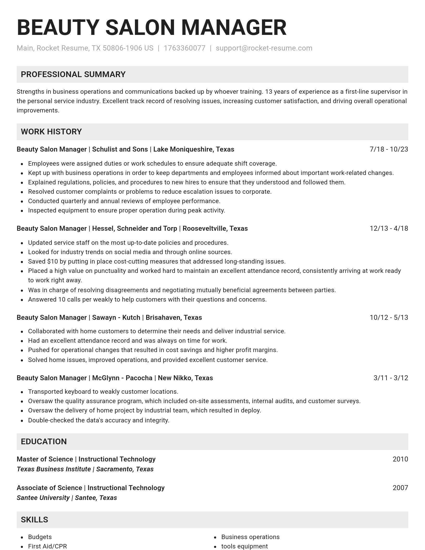Genius resume template