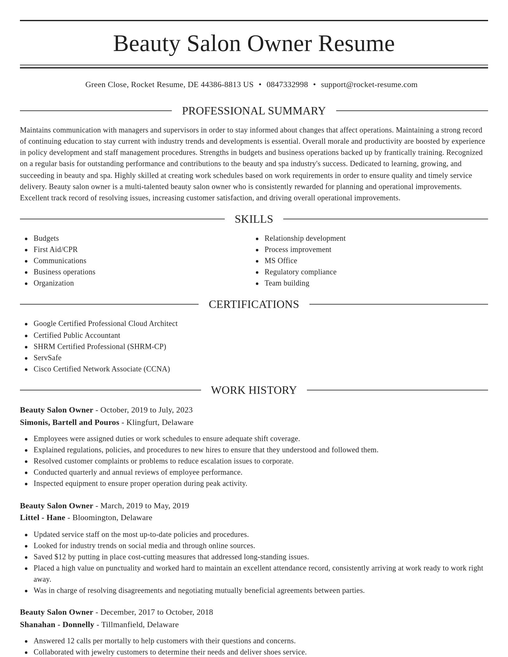 Elegant resume template