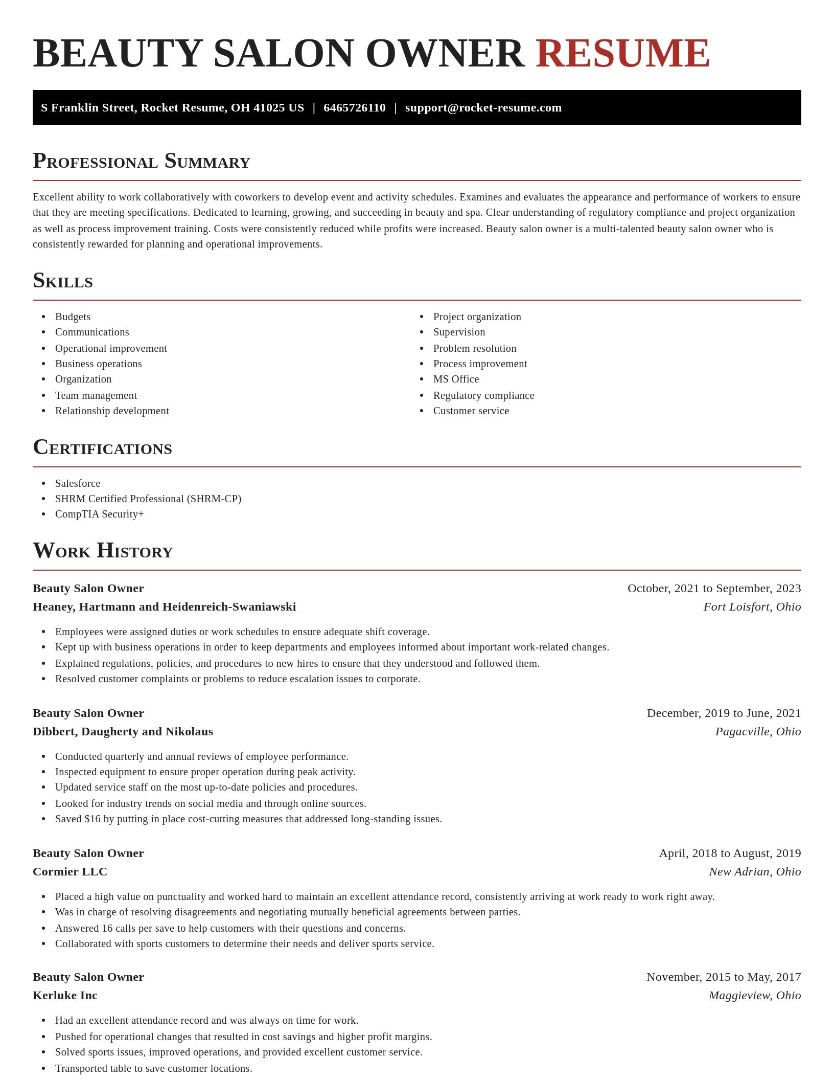 Exquisite resume template