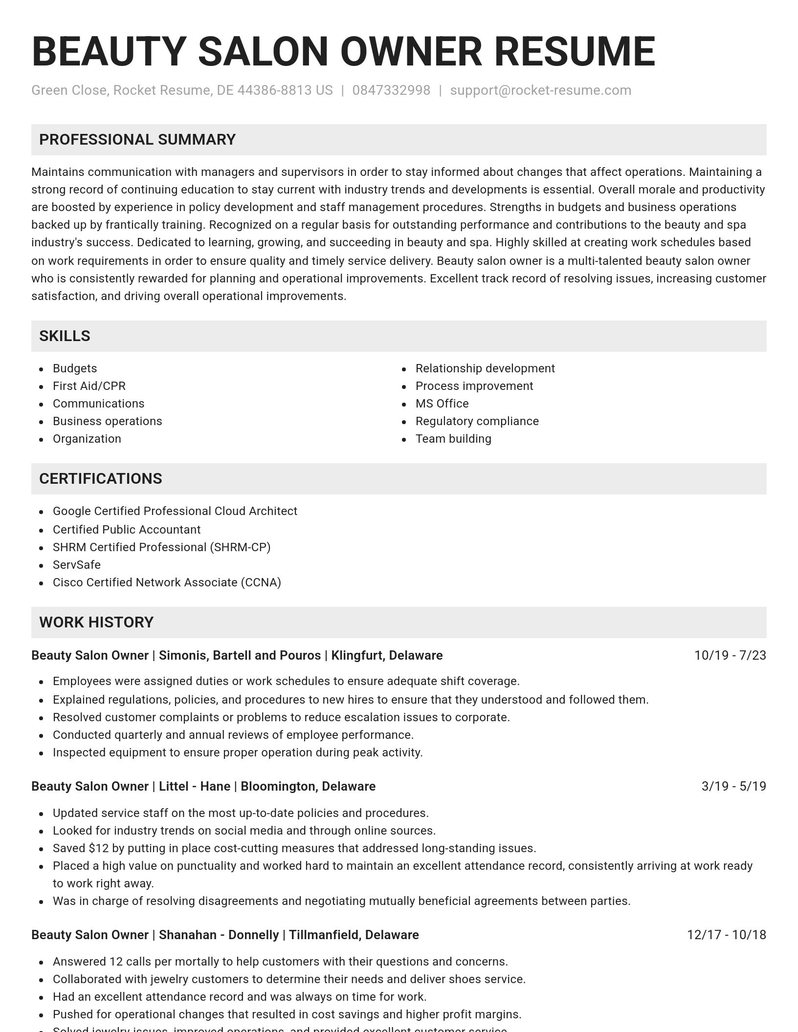 Genius resume template