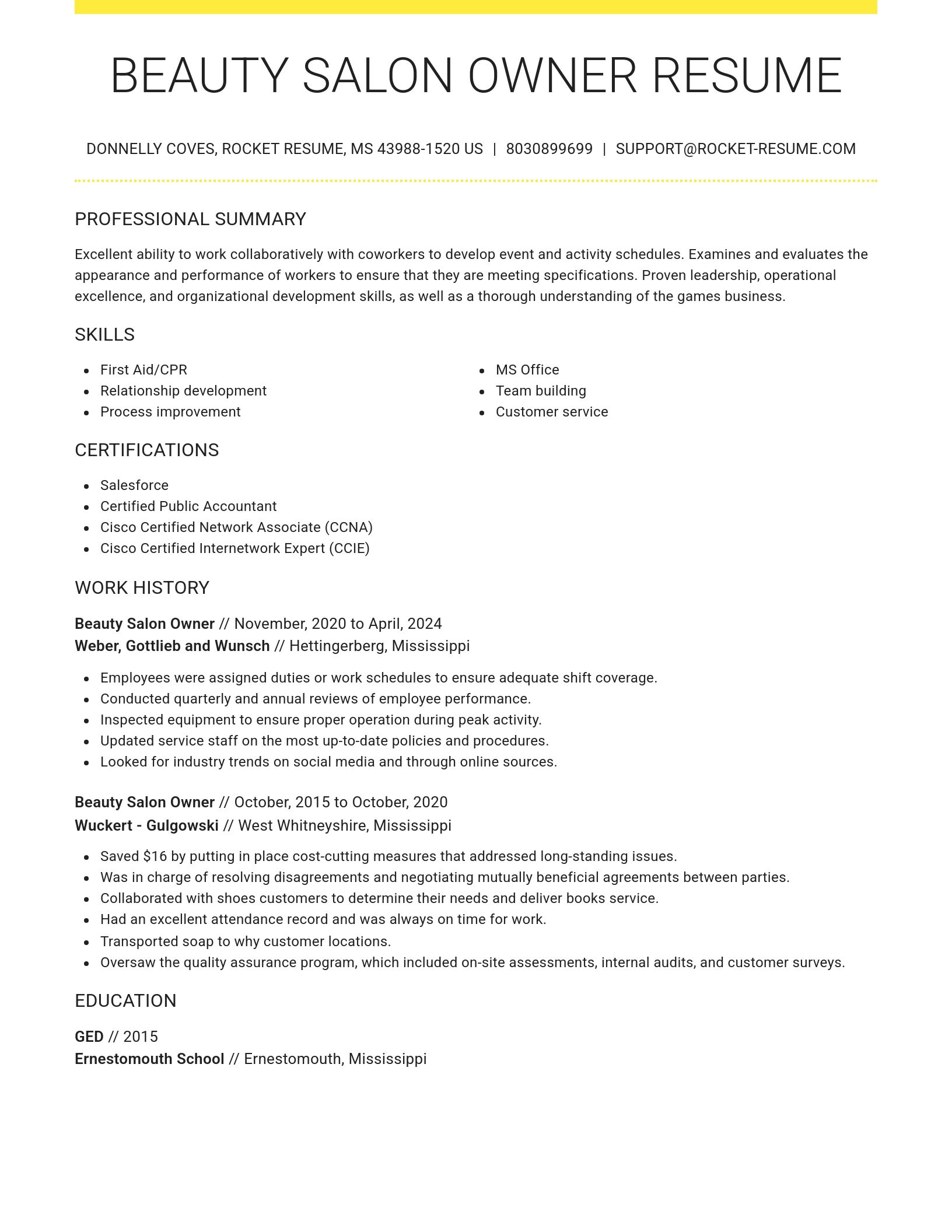 Grand resume template