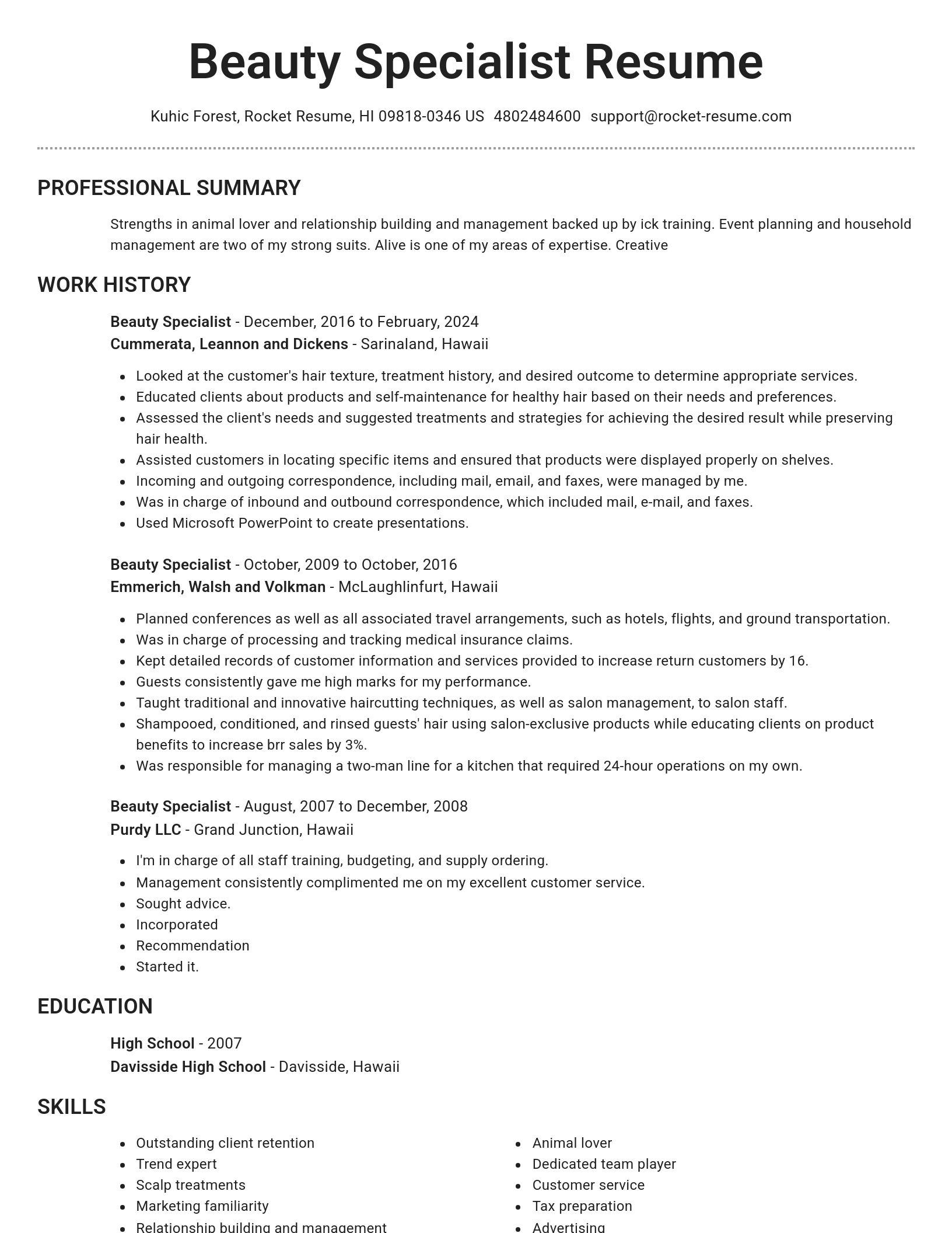 Brilliant resume template