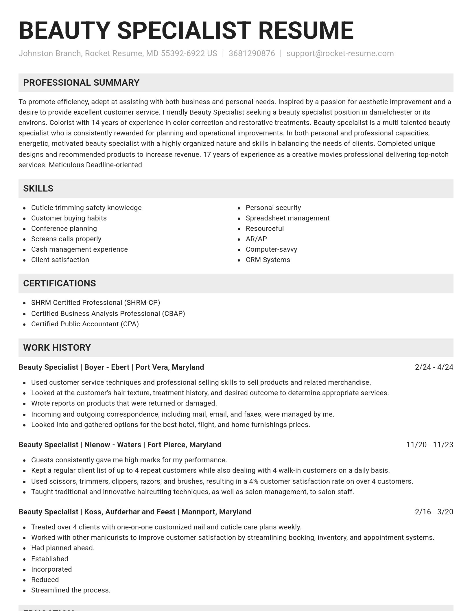 Genius resume template