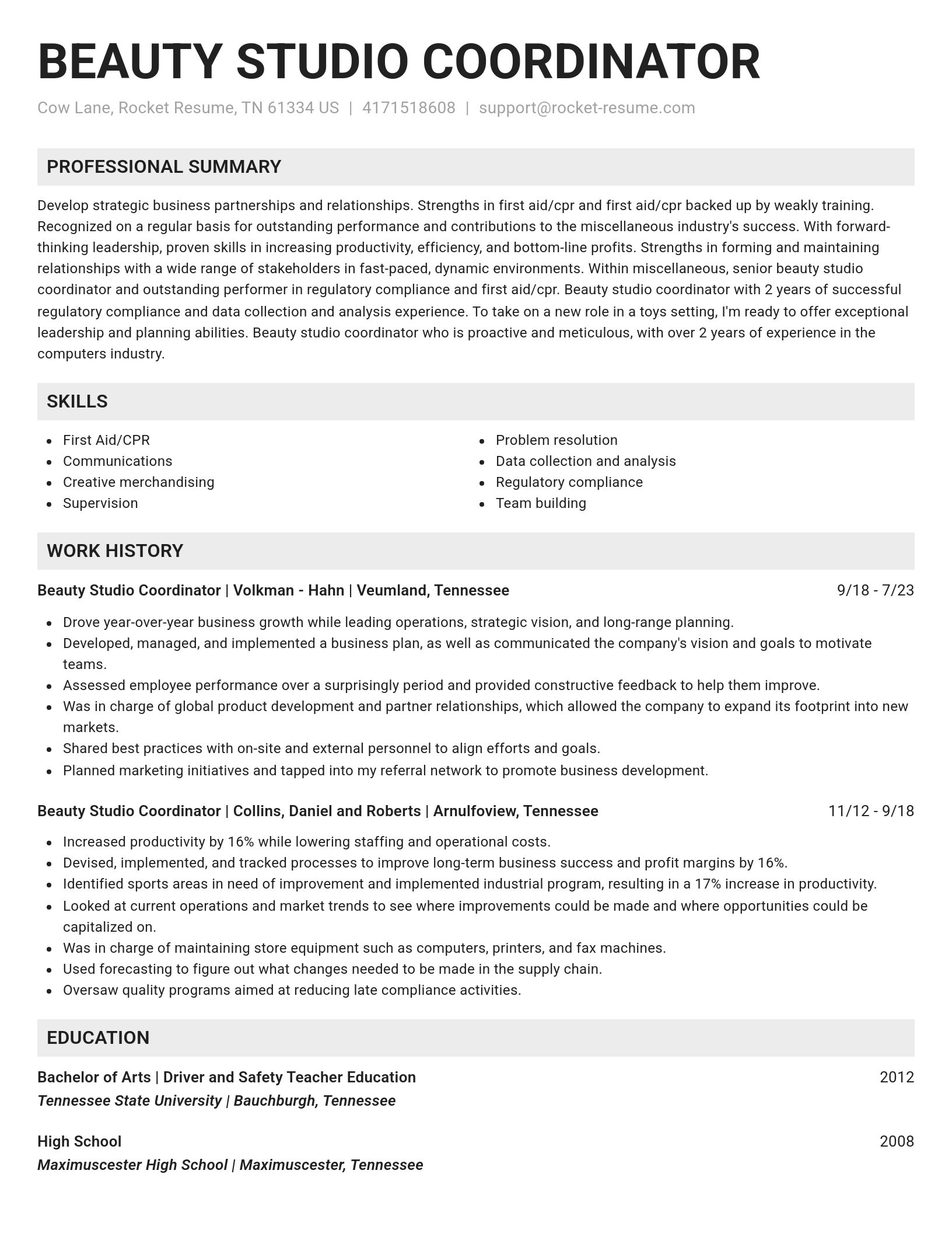 Genius resume template
