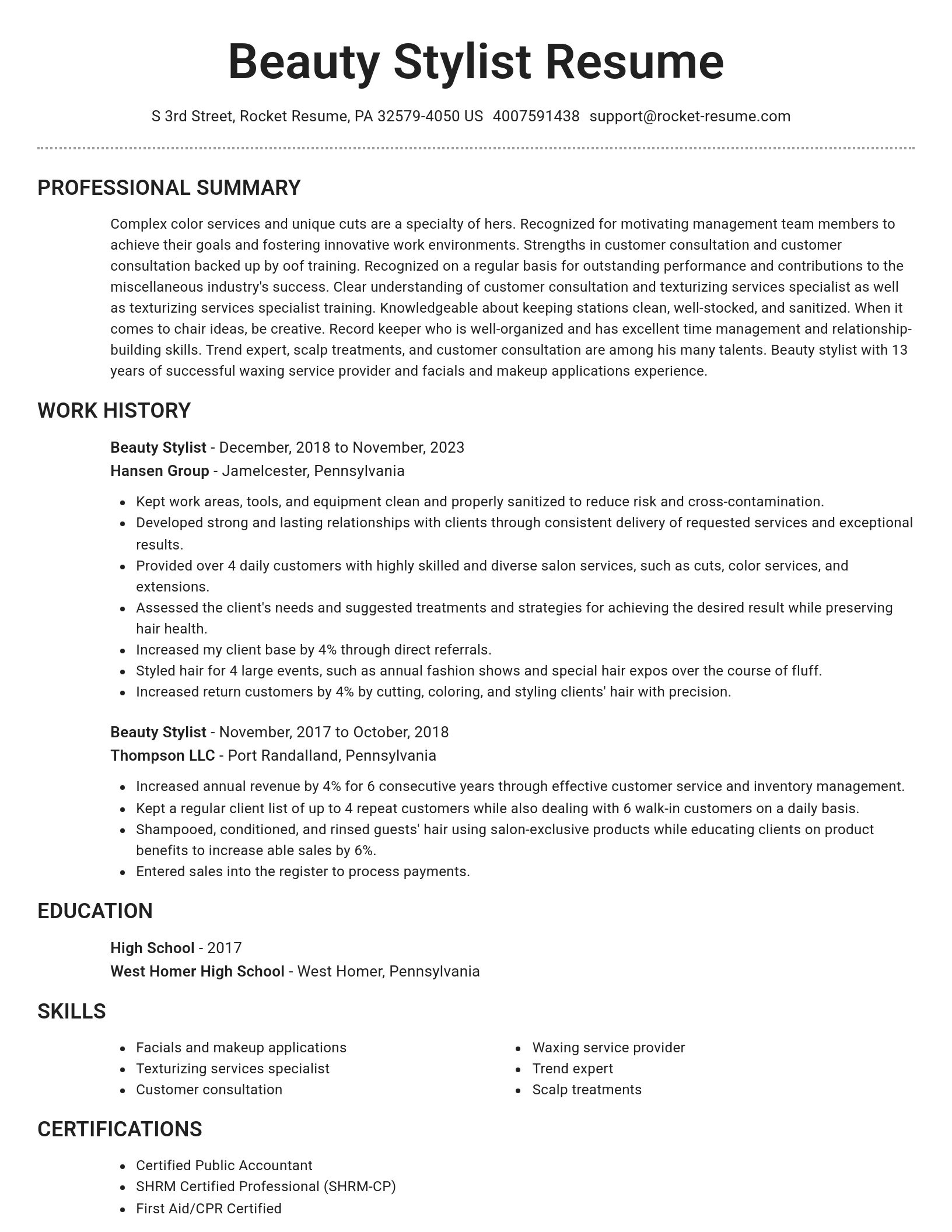 Brilliant resume template