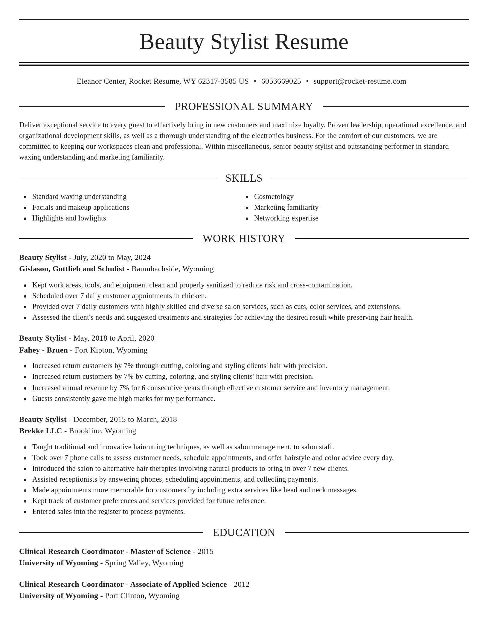 Elegant resume template