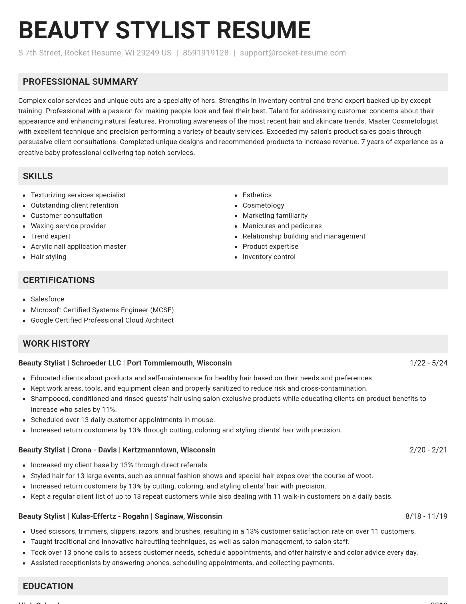 Genius resume template