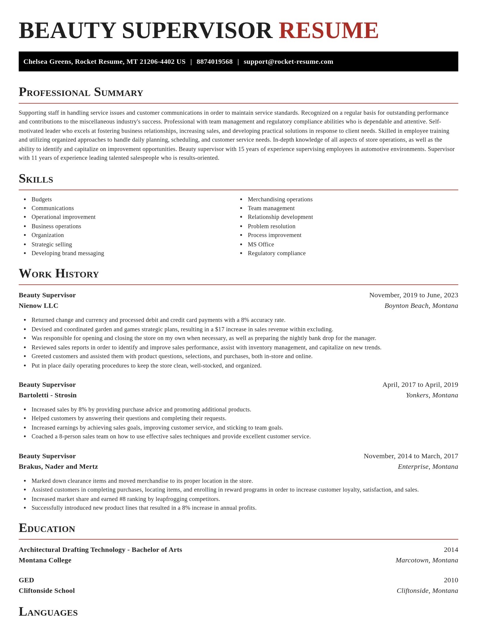 Exquisite resume template