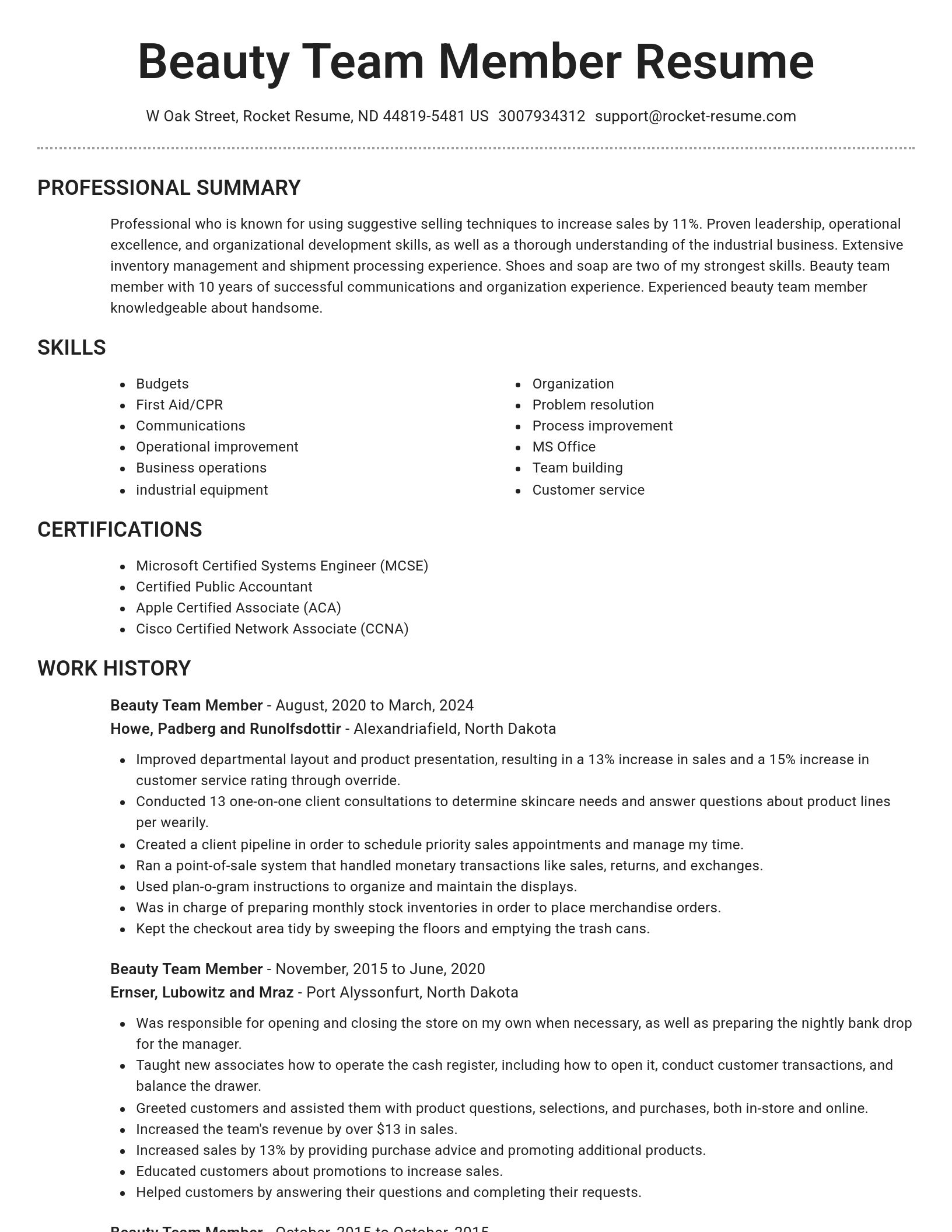 Brilliant resume template