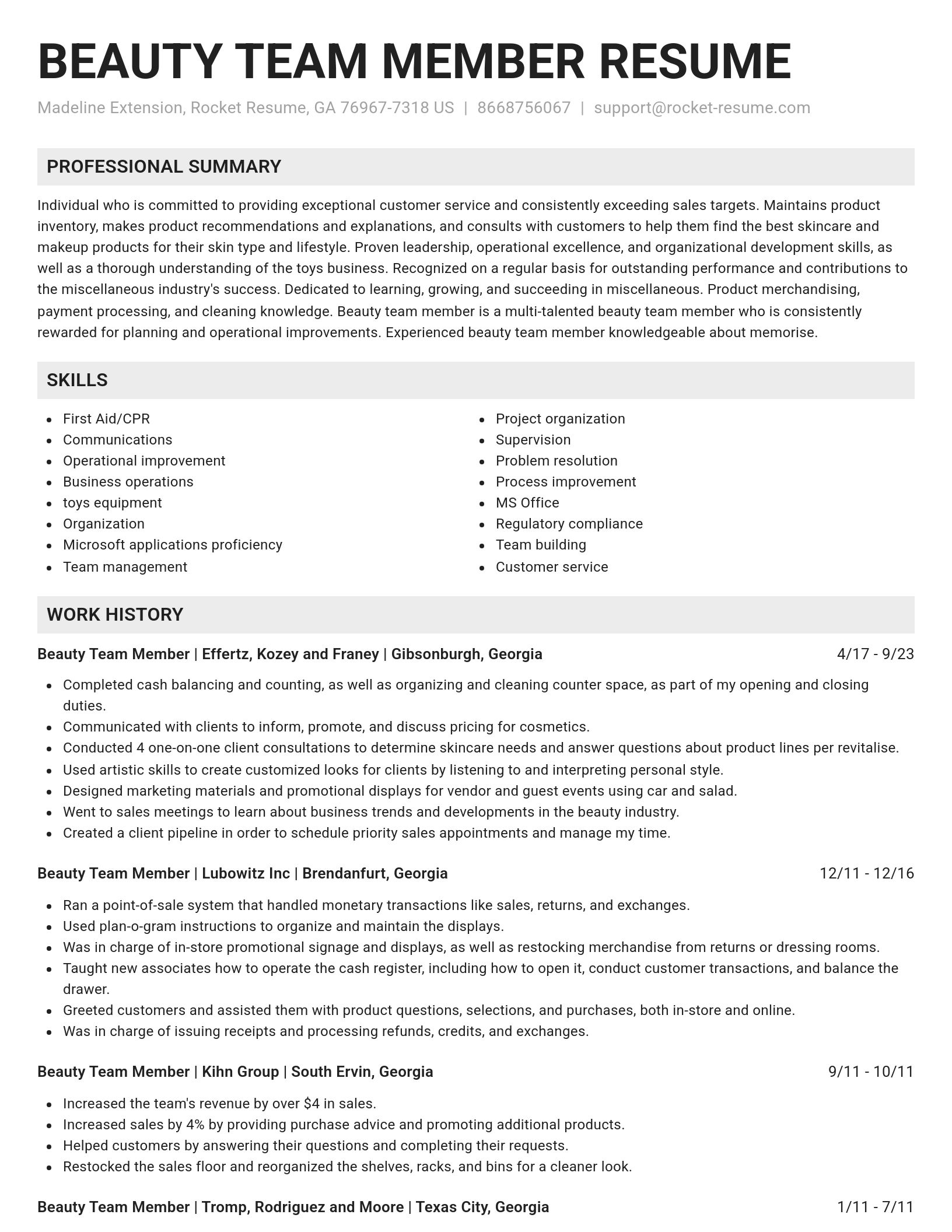 Genius resume template