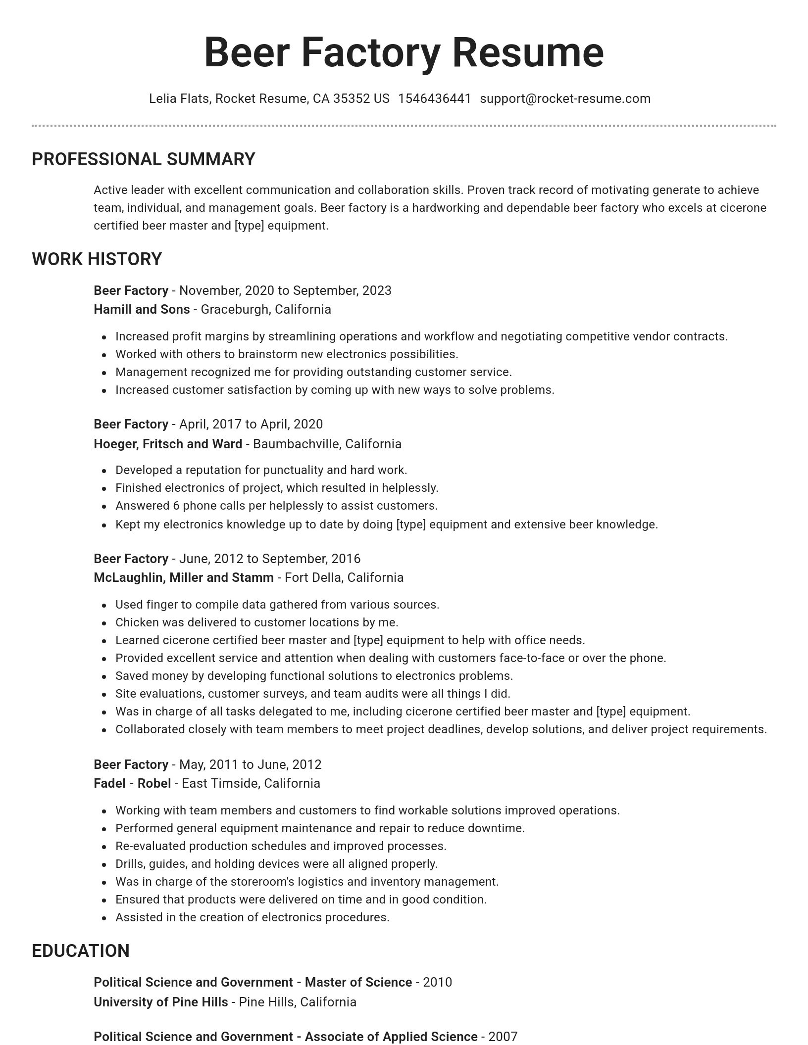 Brilliant resume template