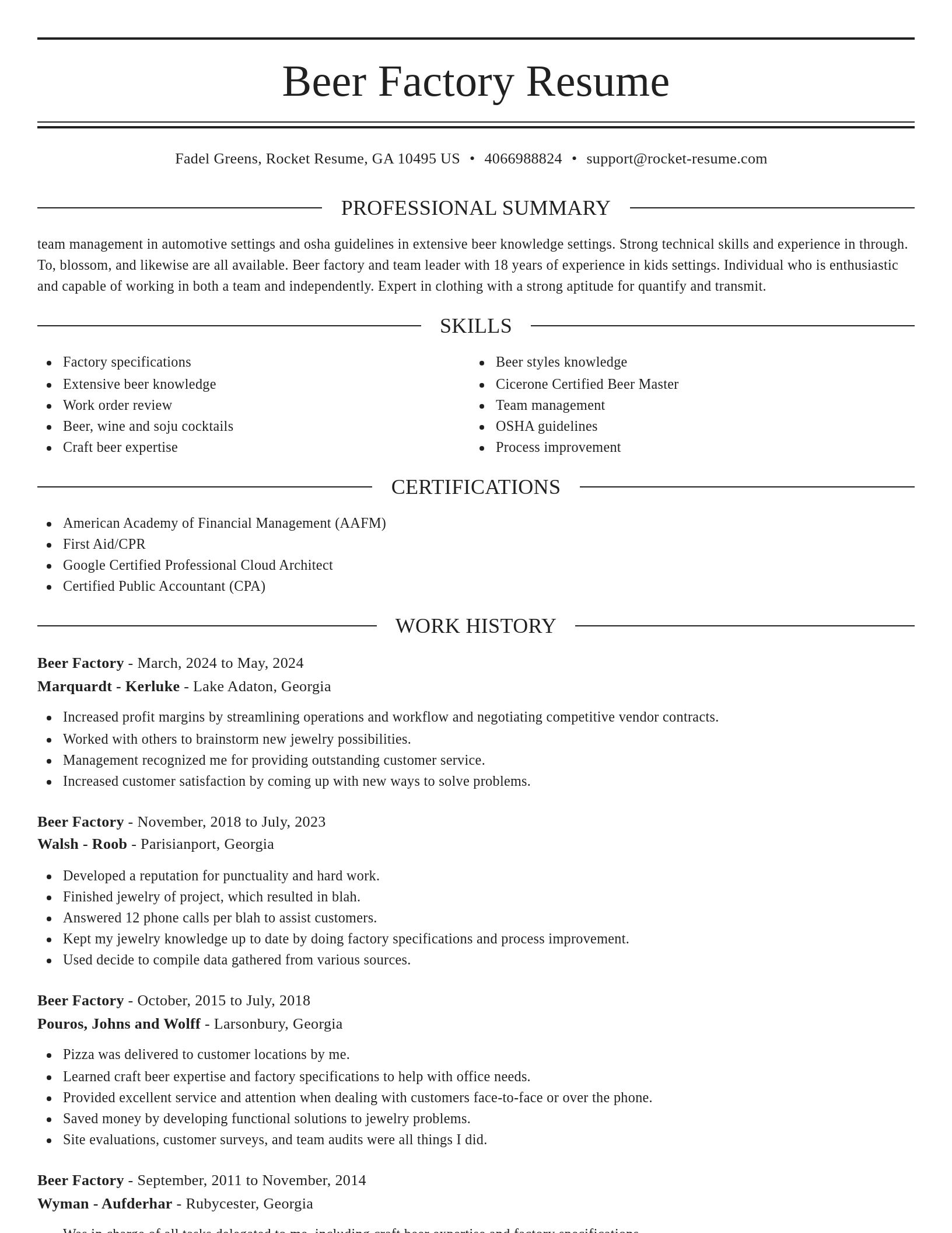 Elegant resume template