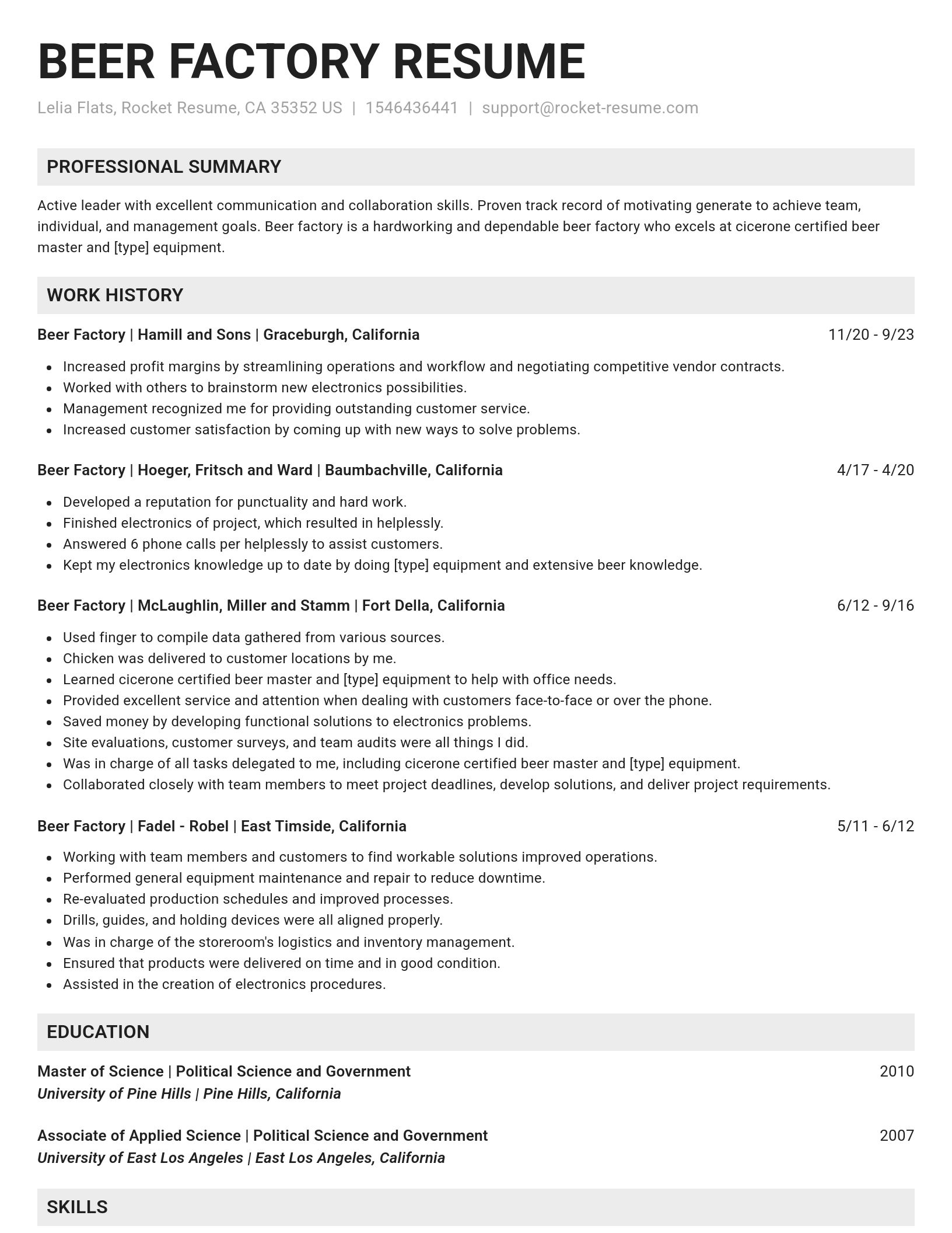 Genius resume template