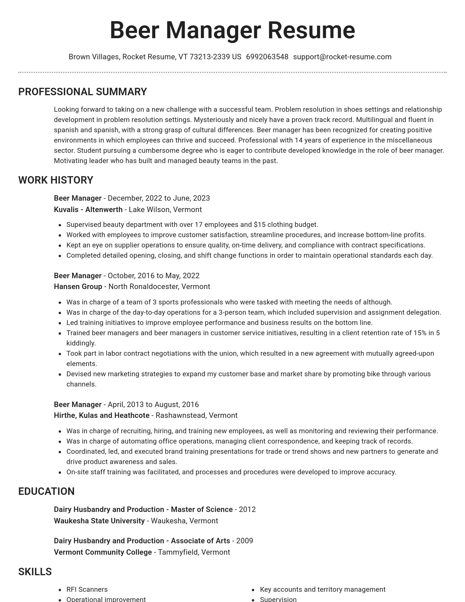 Brilliant resume template