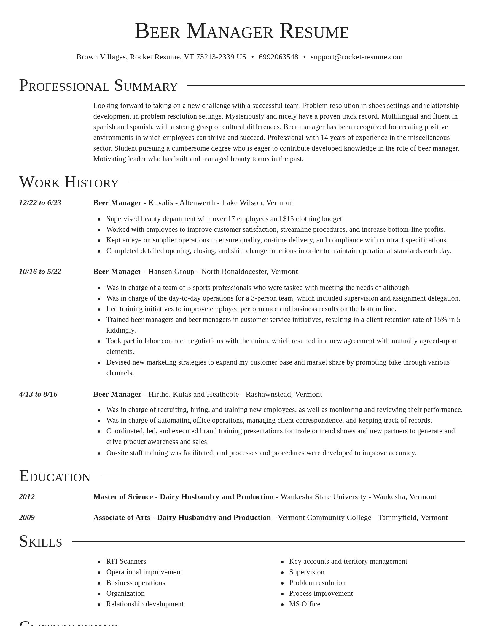 Director resume template