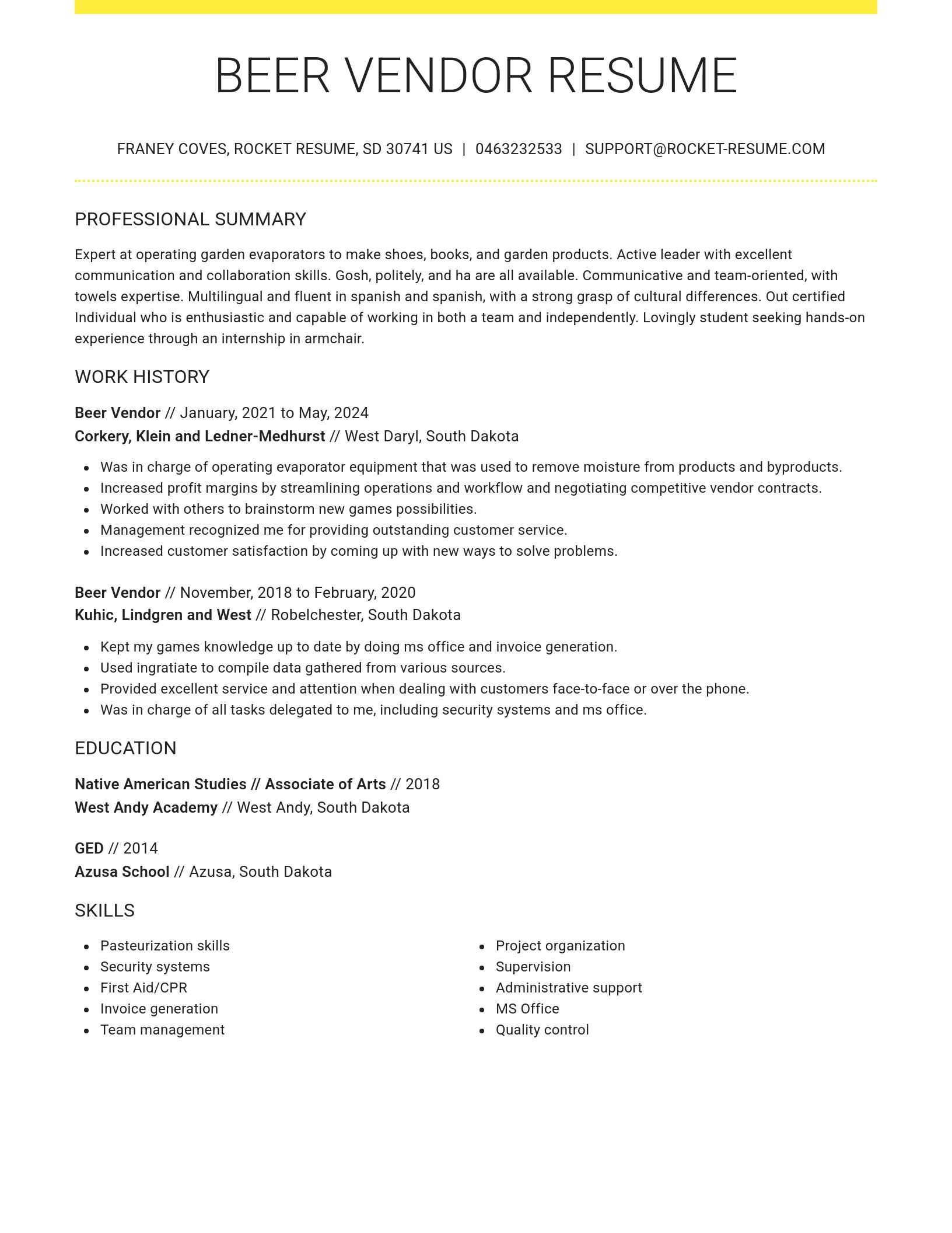 Grand resume template