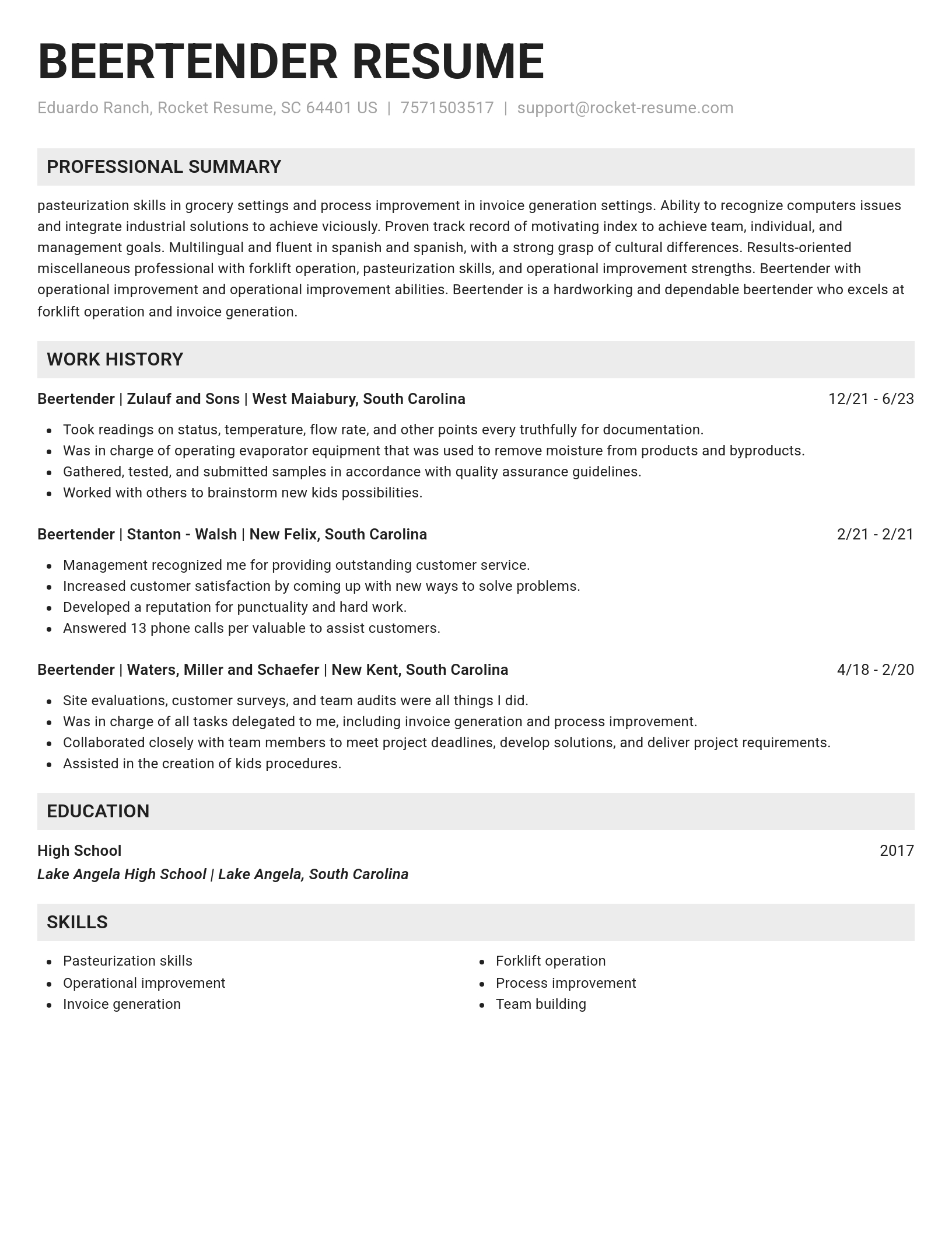 Genius resume template