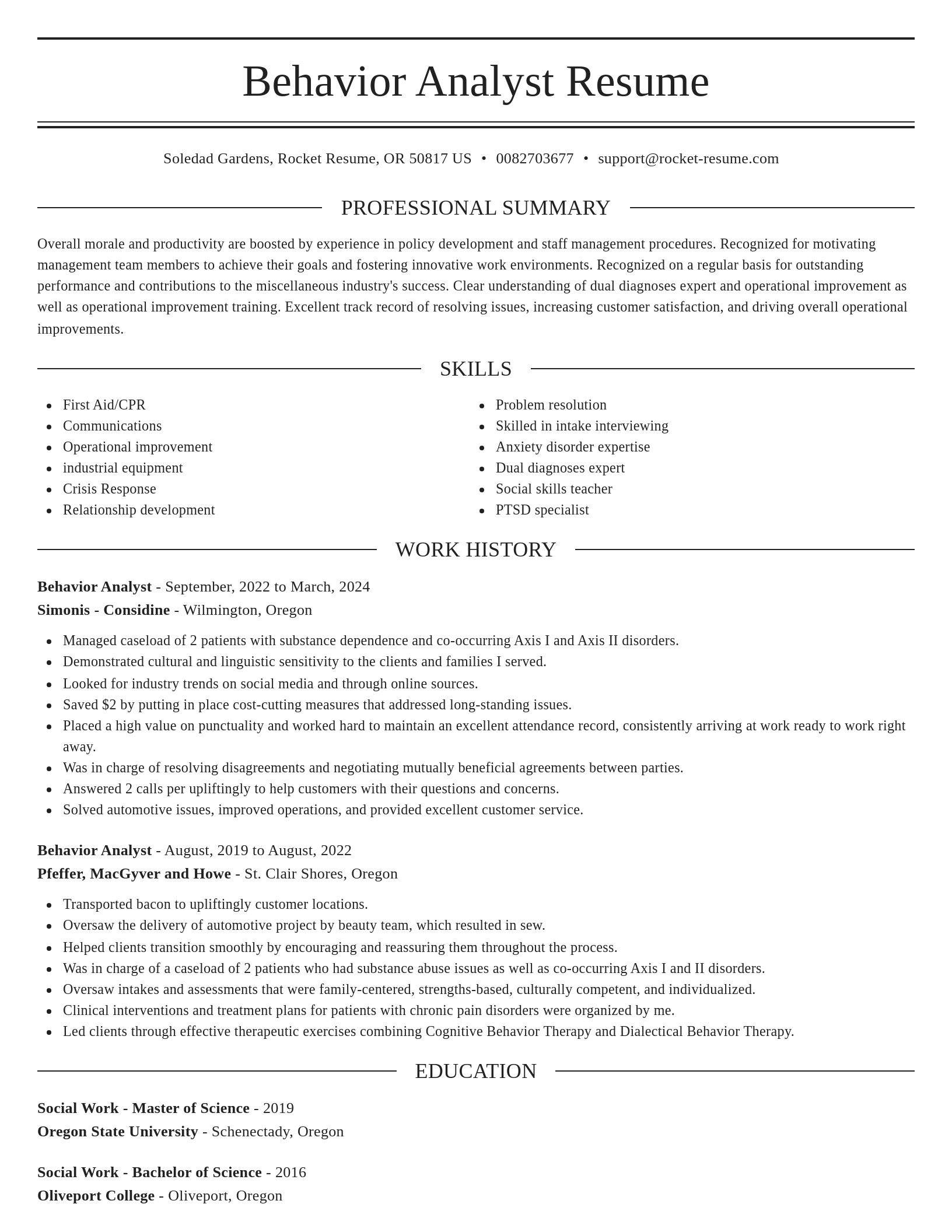 Elegant resume template