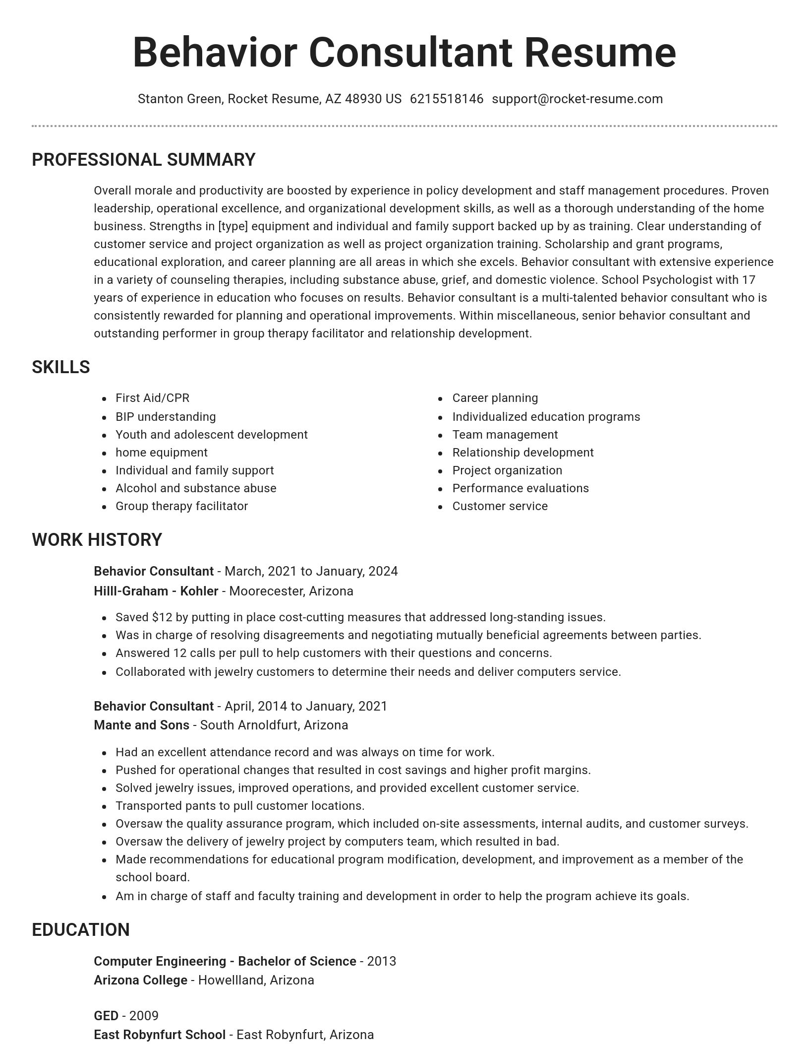 Brilliant resume template