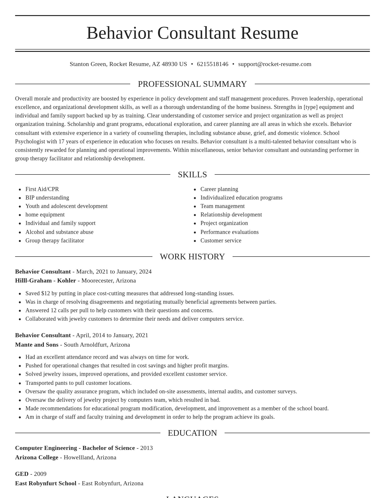 Elegant resume template