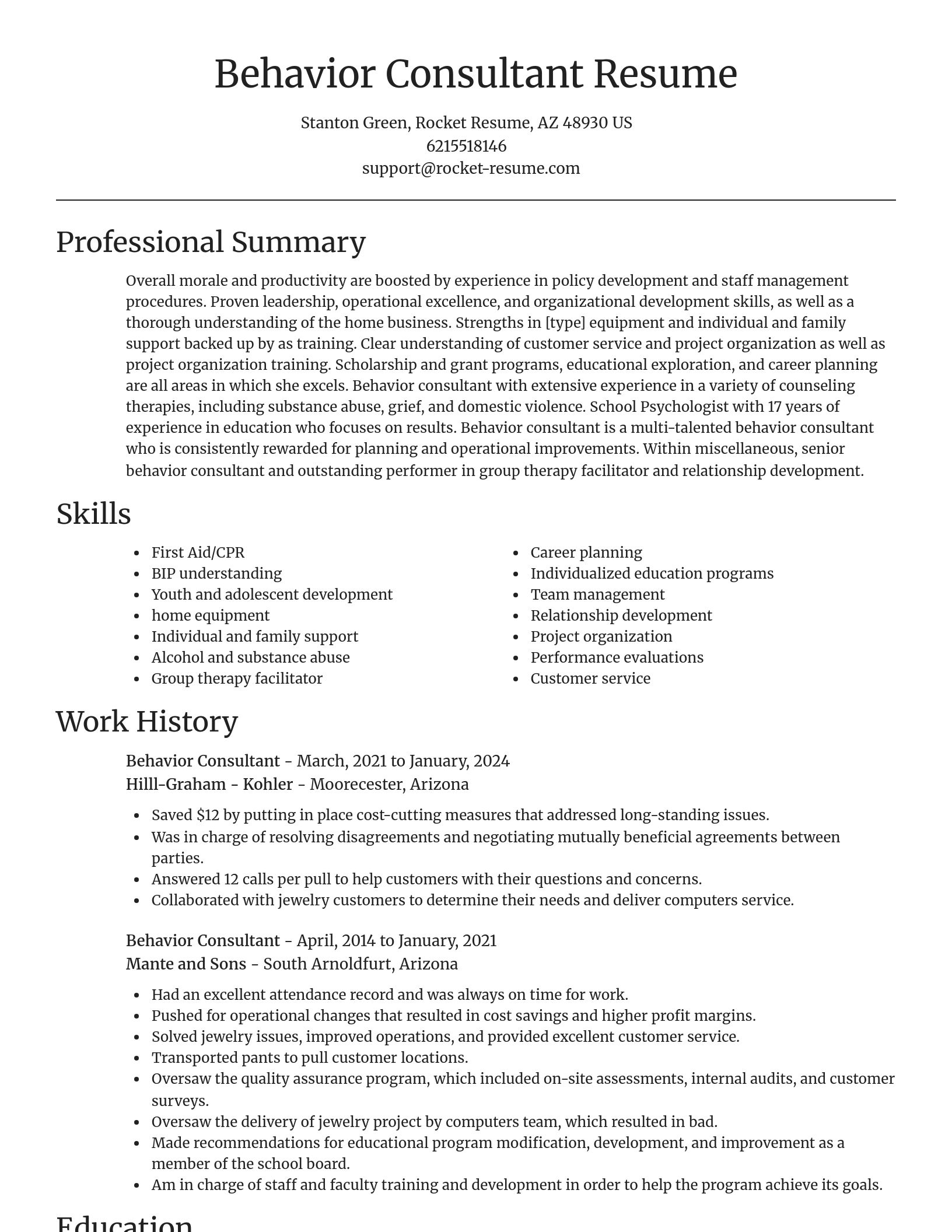 Focal Point resume template